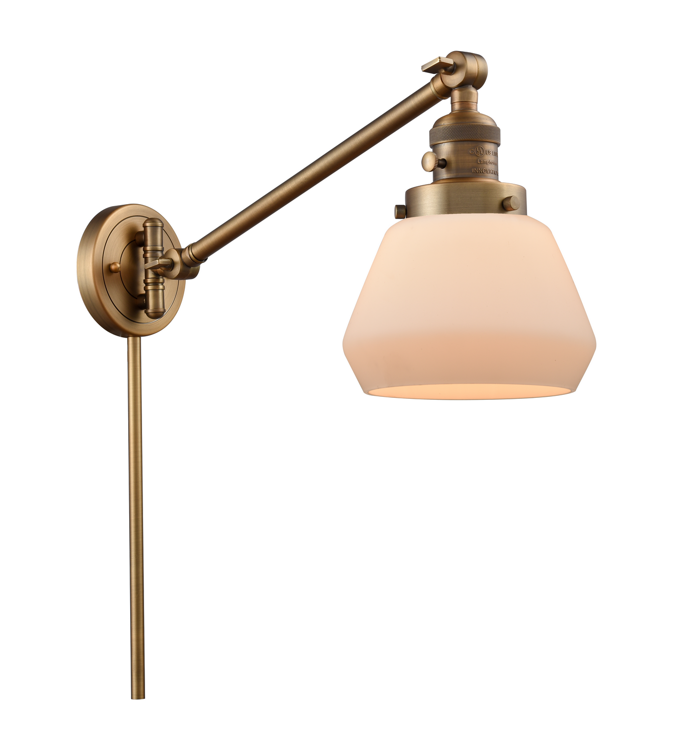 One Light Swing Arm by Innovations - Franklin Restoration Collection, Brushed Brass Finish - 237-BB-G171