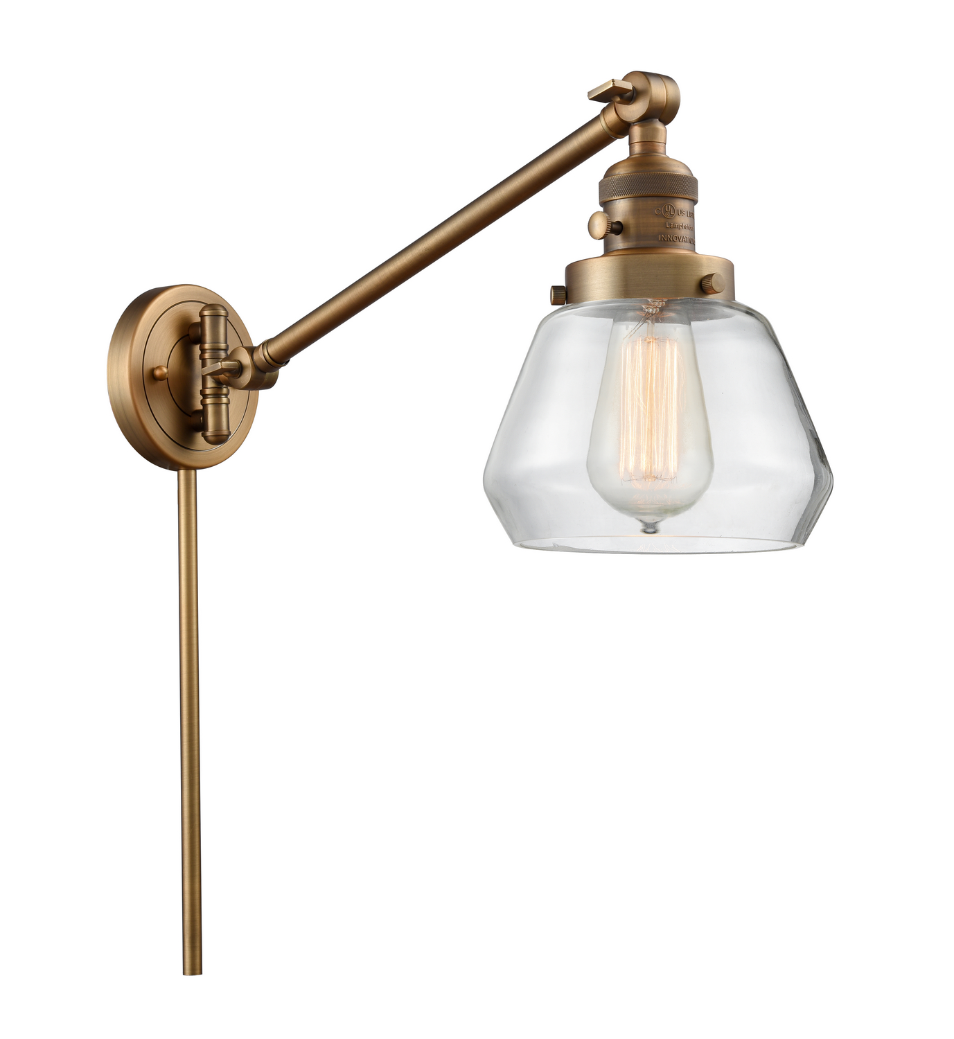 One Light Swing Arm by Innovations - Franklin Restoration Collection, Brushed Brass Finish - 237-BB-G172