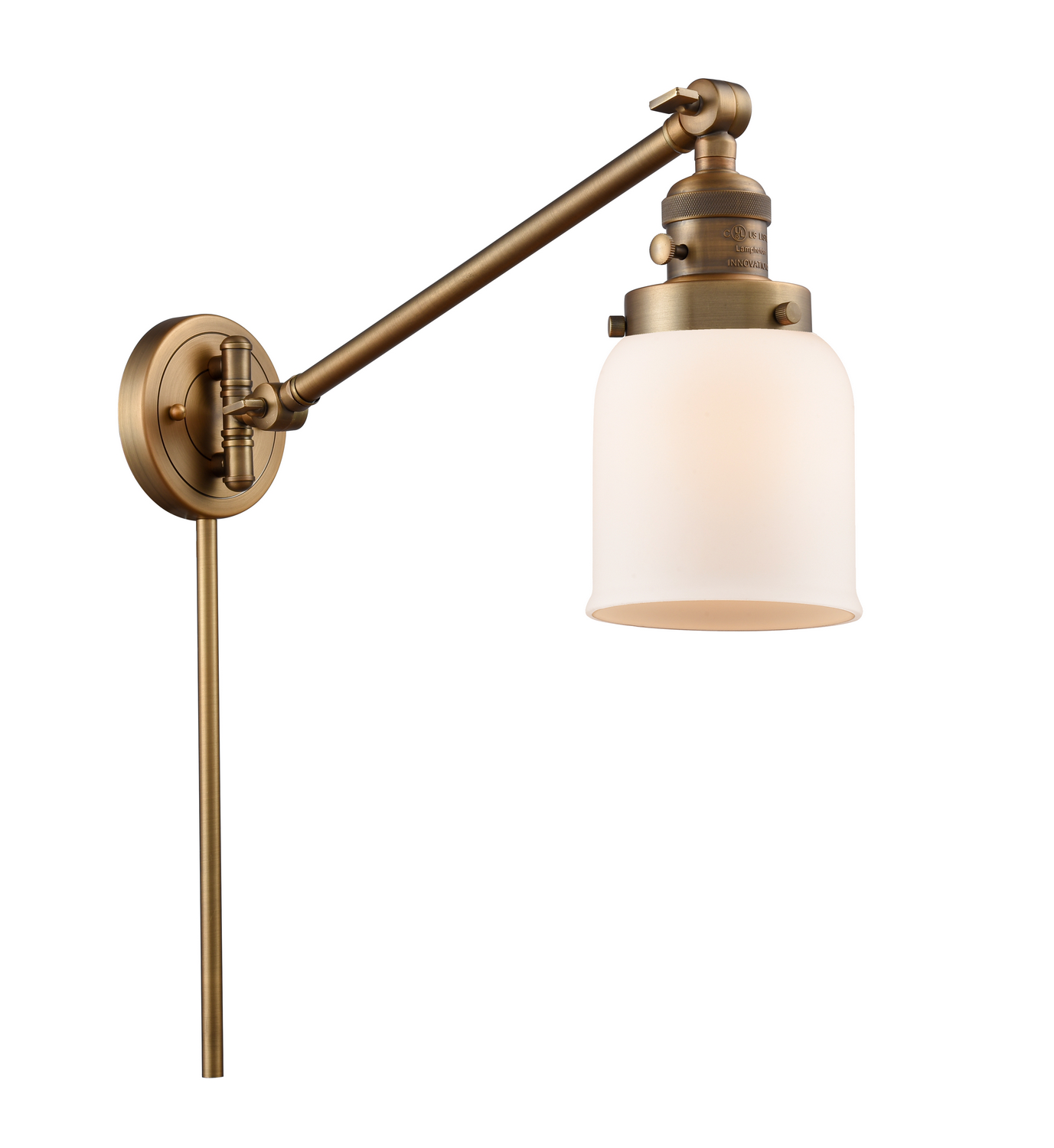 One Light Swing Arm by Innovations - Franklin Restoration Collection, Brushed Brass Finish - 237-BB-G51