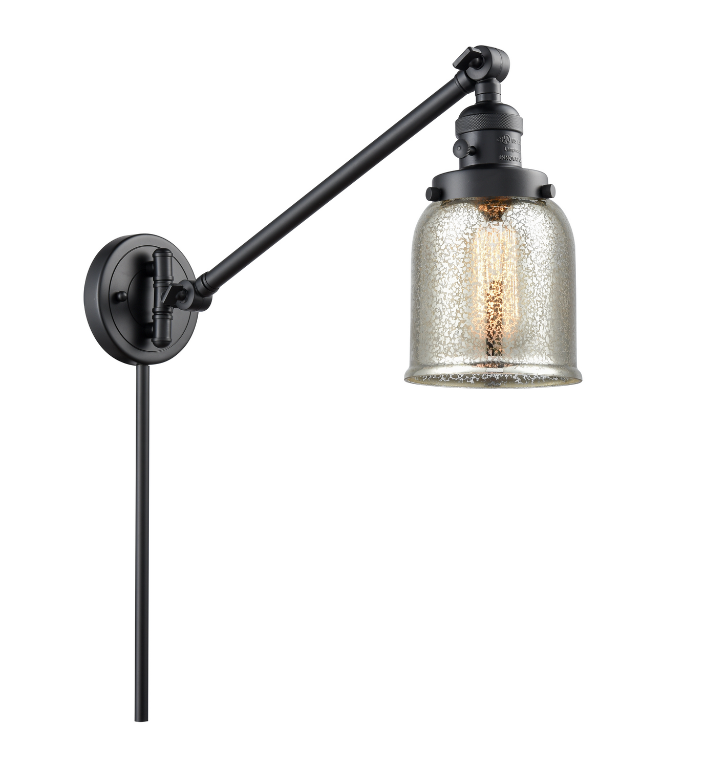 One Light Swing Arm by Innovations - Franklin Restoration Collection, Matte Black Finish - 237-BK-G58