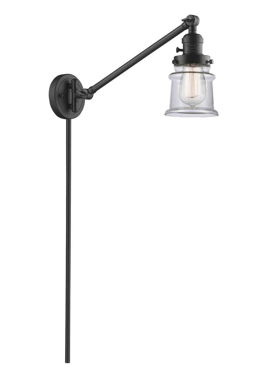 One Light Swing Arm by Innovations - Franklin Restoration Collection, Oil Rubbed Bronze Finish - 237-OB-G182S