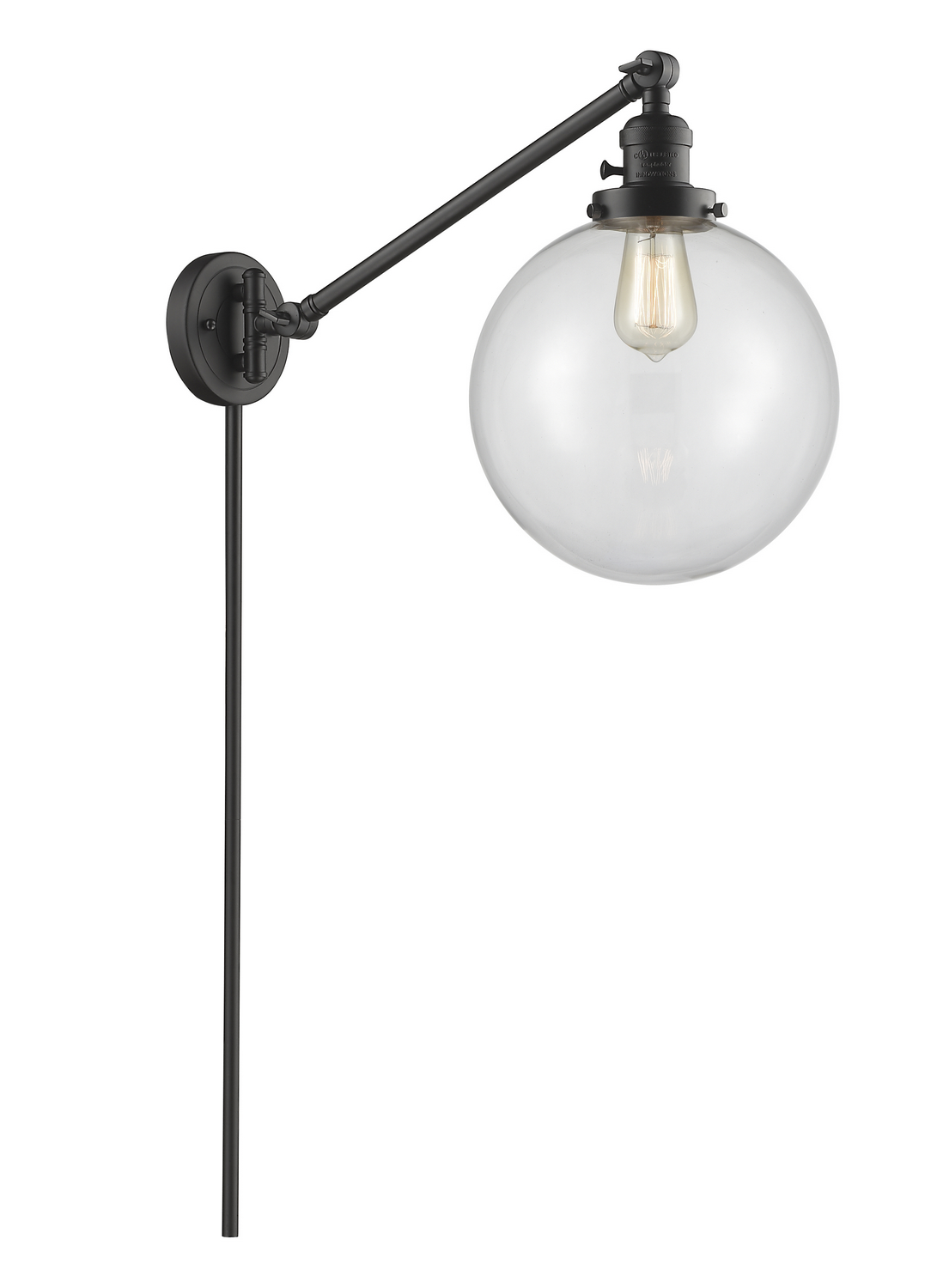 One Light Swing Arm by Innovations - Franklin Restoration Collection, Oil Rubbed Bronze Finish - 237-OB-G202-10