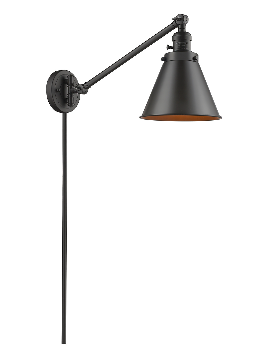 One Light Swing Arm by Innovations - Franklin Restoration Collection, Oil Rubbed Bronze Finish - 237-OB-M13-OB