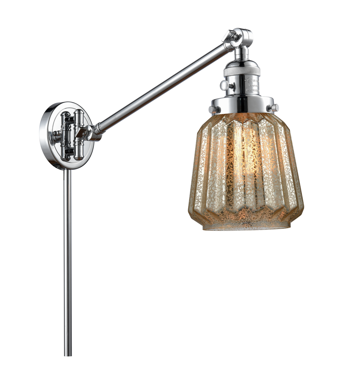 One Light Swing Arm by Innovations - Franklin Restoration Collection, Polished Chrome Finish - 237-PC-G146