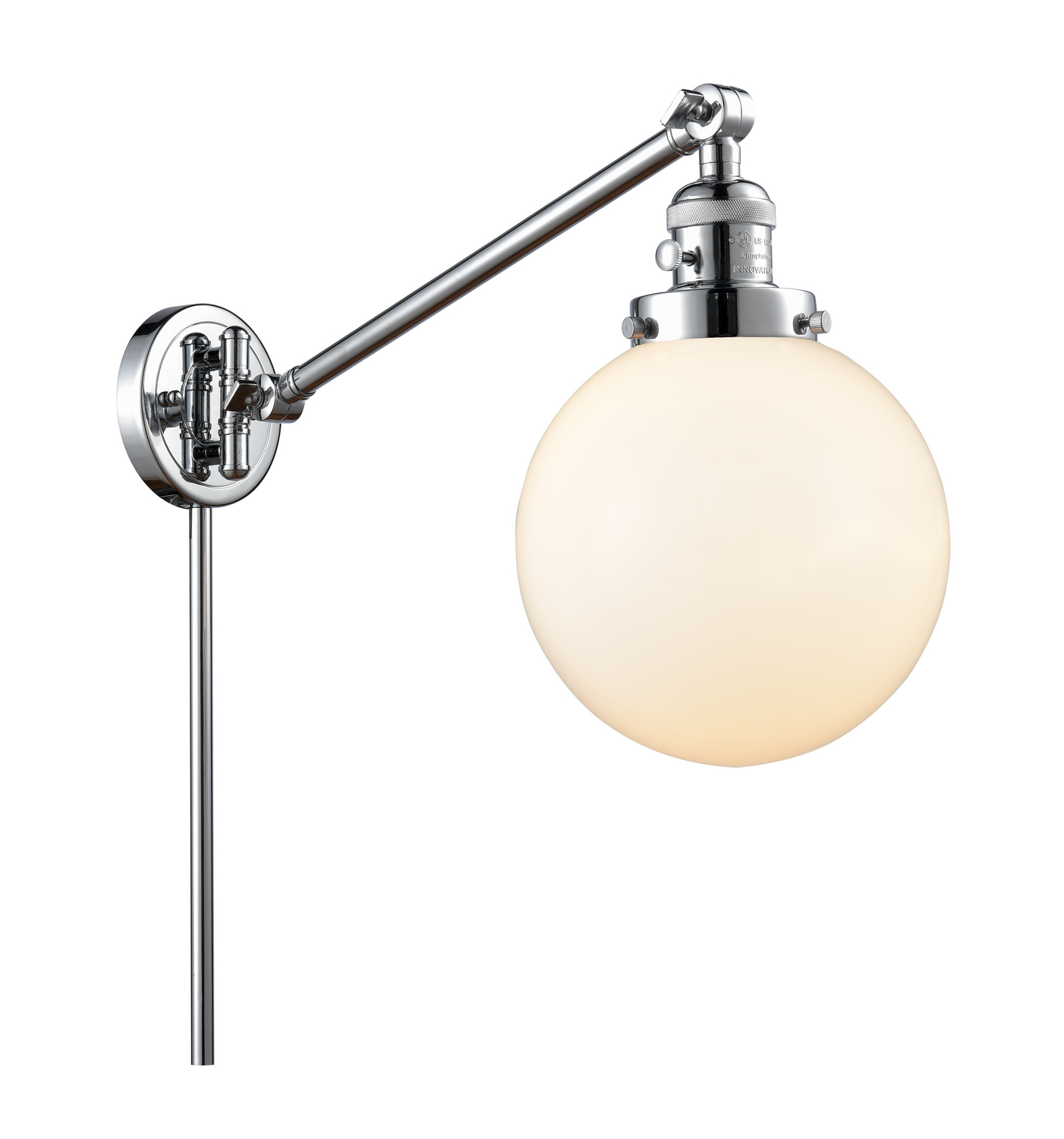 One Light Swing Arm by Innovations - Franklin Restoration Collection, Polished Chrome Finish - 237-PC-G201-8