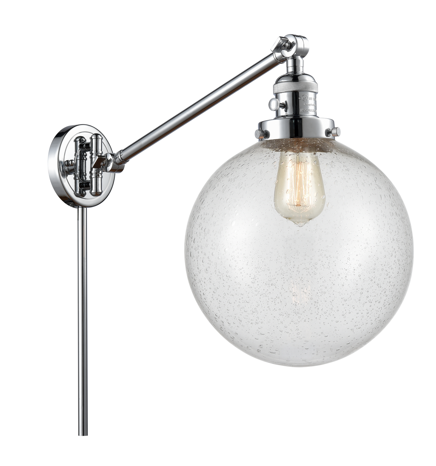 One Light Swing Arm by Innovations - Franklin Restoration Collection, Polished Chrome Finish - 237-PC-G204-10