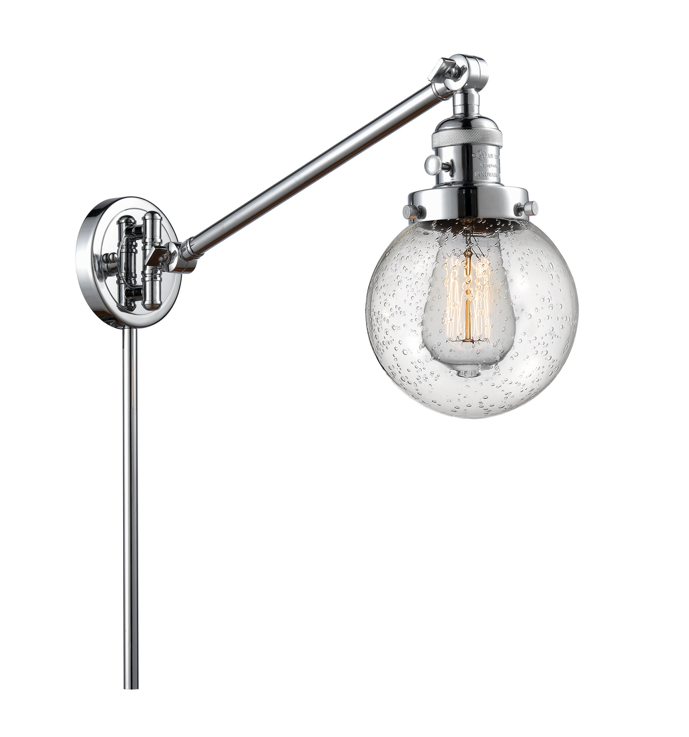 One Light Swing Arm by Innovations - Franklin Restoration Collection, Polished Chrome Finish - 237-PC-G204-6