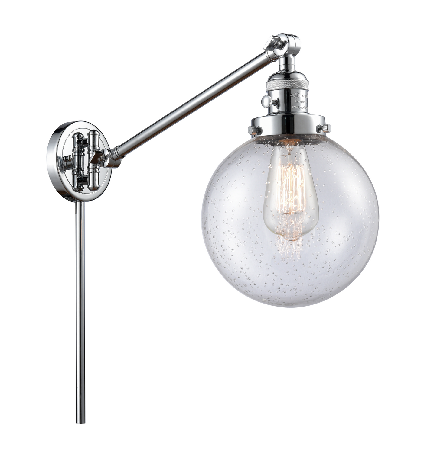 One Light Swing Arm by Innovations - Franklin Restoration Collection, Polished Chrome Finish - 237-PC-G204-8