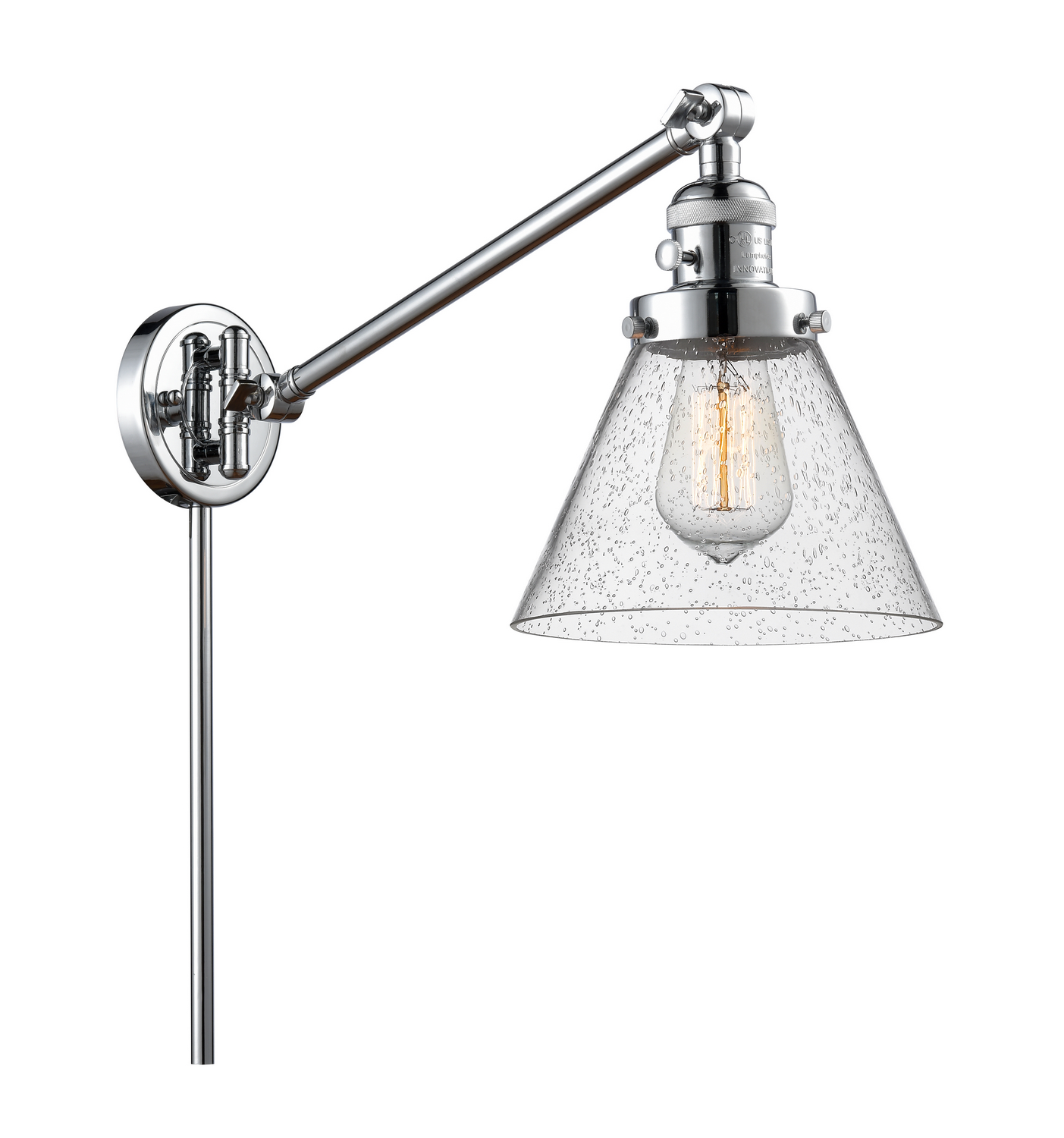 One Light Swing Arm by Innovations - Franklin Restoration Collection, Polished Chrome Finish - 237-PC-G44