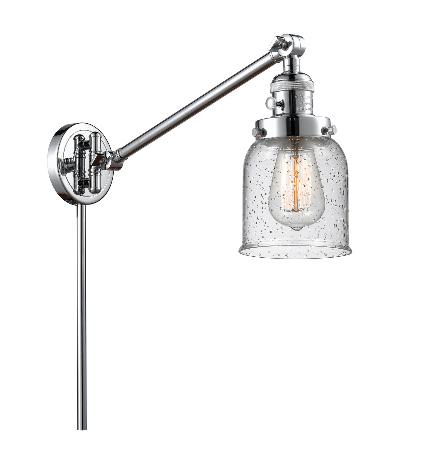 One Light Swing Arm by Innovations - Franklin Restoration Collection, Polished Chrome Finish - 237-PC-G54