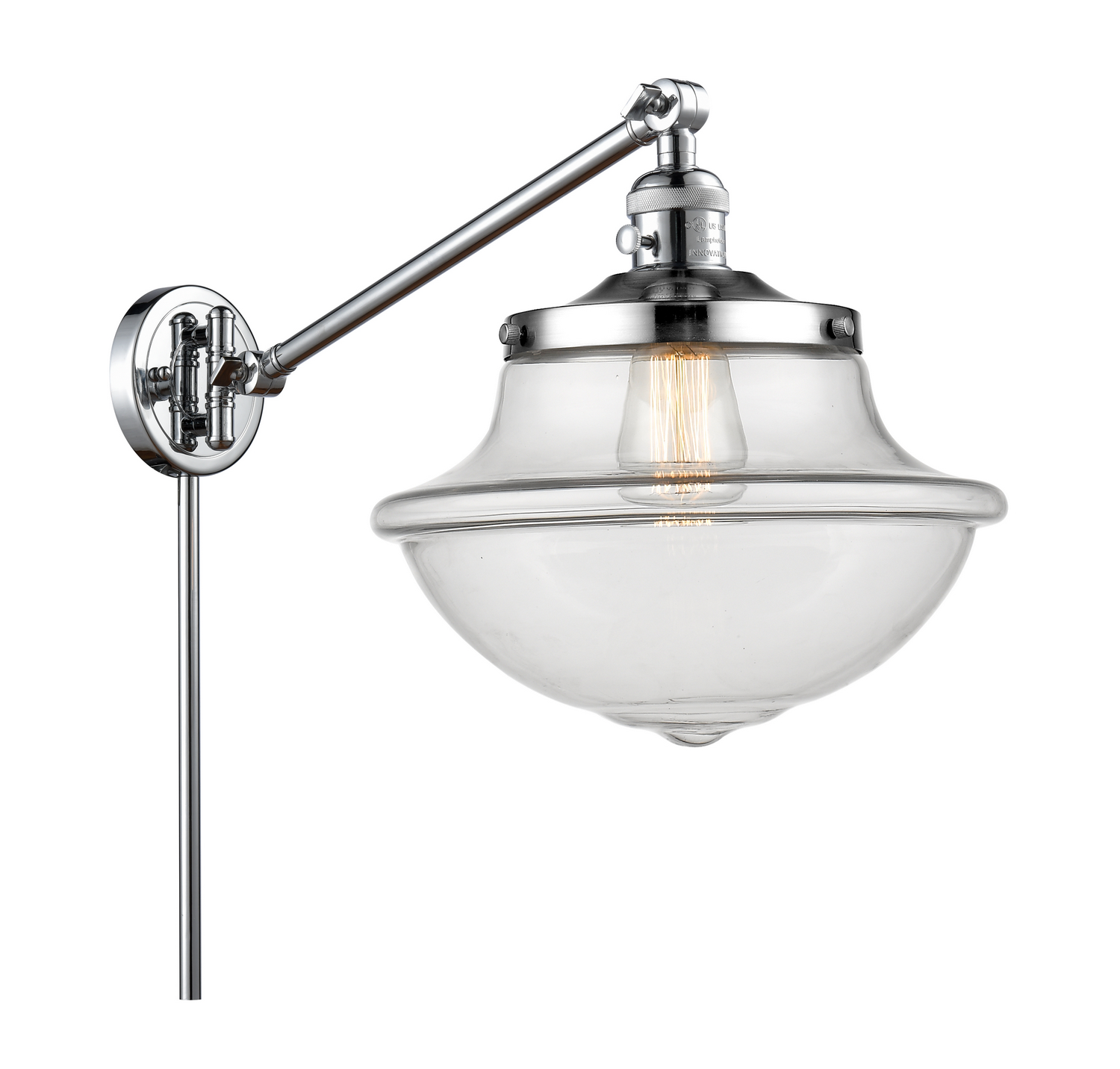 One Light Swing Arm by Innovations - Franklin Restoration Collection, Polished Chrome Finish - 237-PC-G542