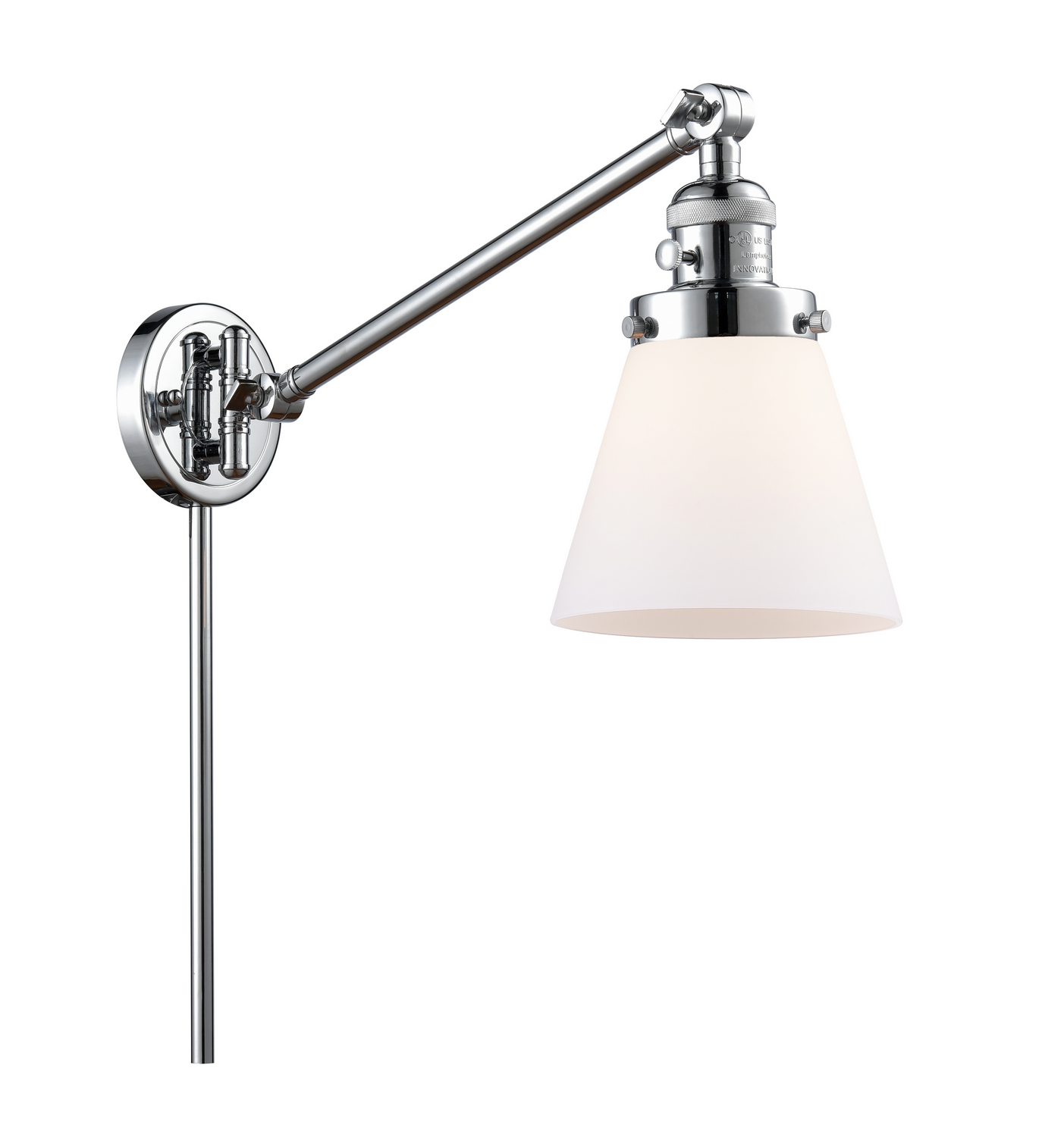 One Light Swing Arm by Innovations - Franklin Restoration Collection, Polished Chrome Finish - 237-PC-G61