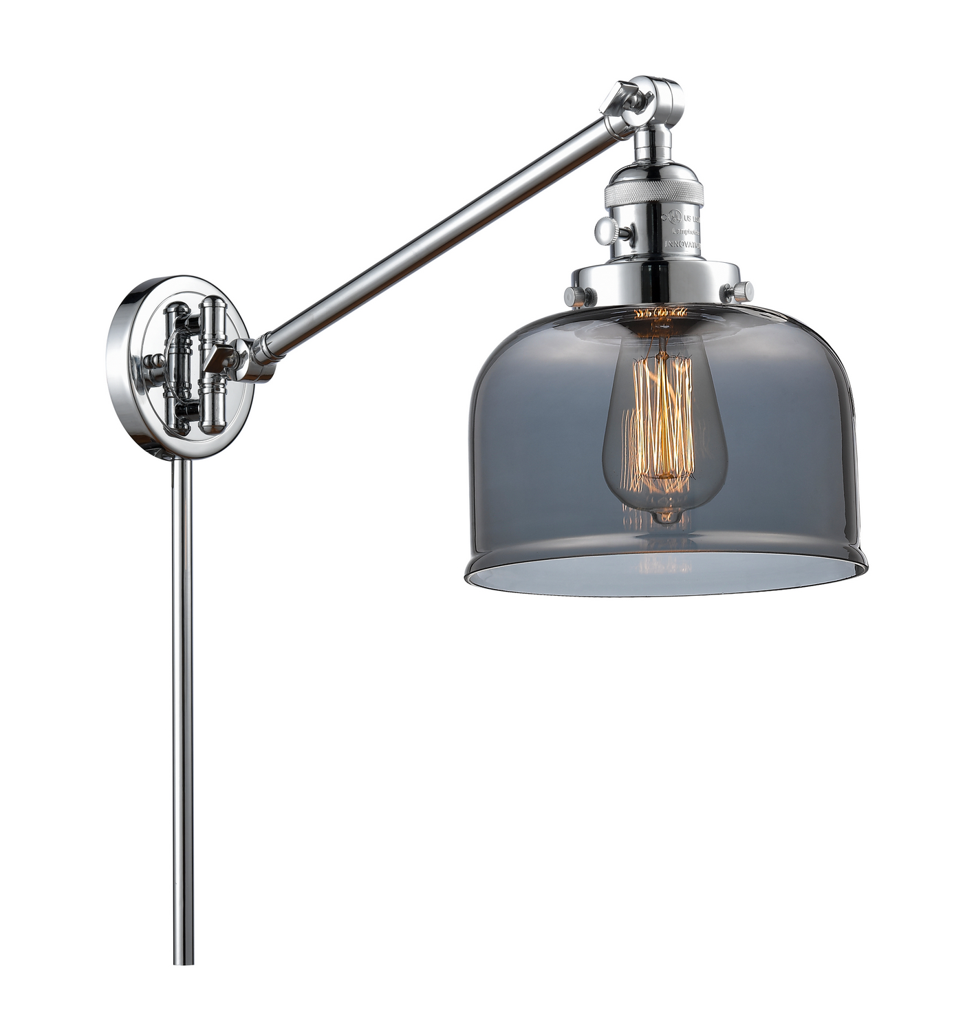 One Light Swing Arm by Innovations - Franklin Restoration Collection, Polished Chrome Finish - 237-PC-G73