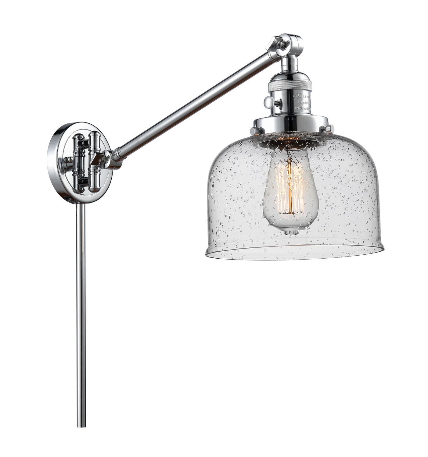 One Light Swing Arm by Innovations - Franklin Restoration Collection, Polished Chrome Finish - 237-PC-G74