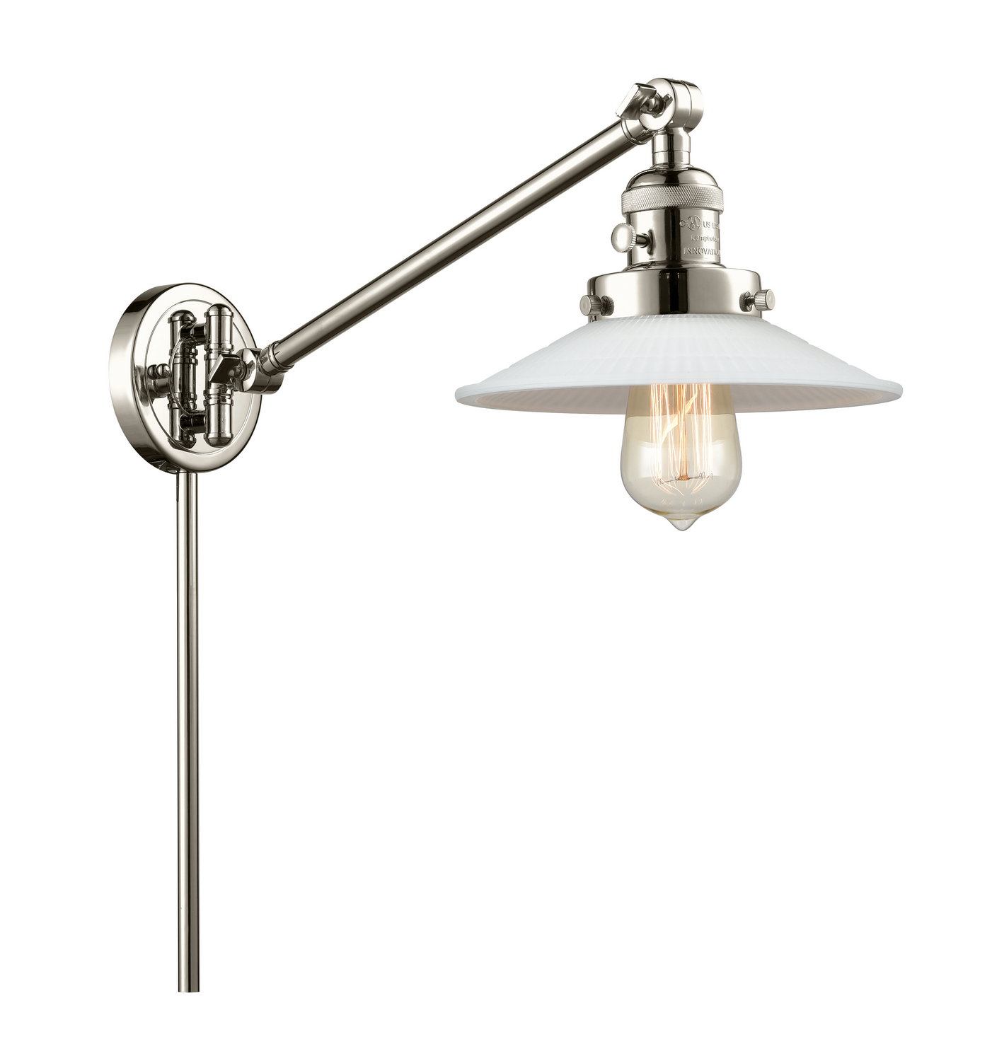 One Light Swing Arm by Innovations - Franklin Restoration Collection, Polished Nickel Finish - 237-PN-G1