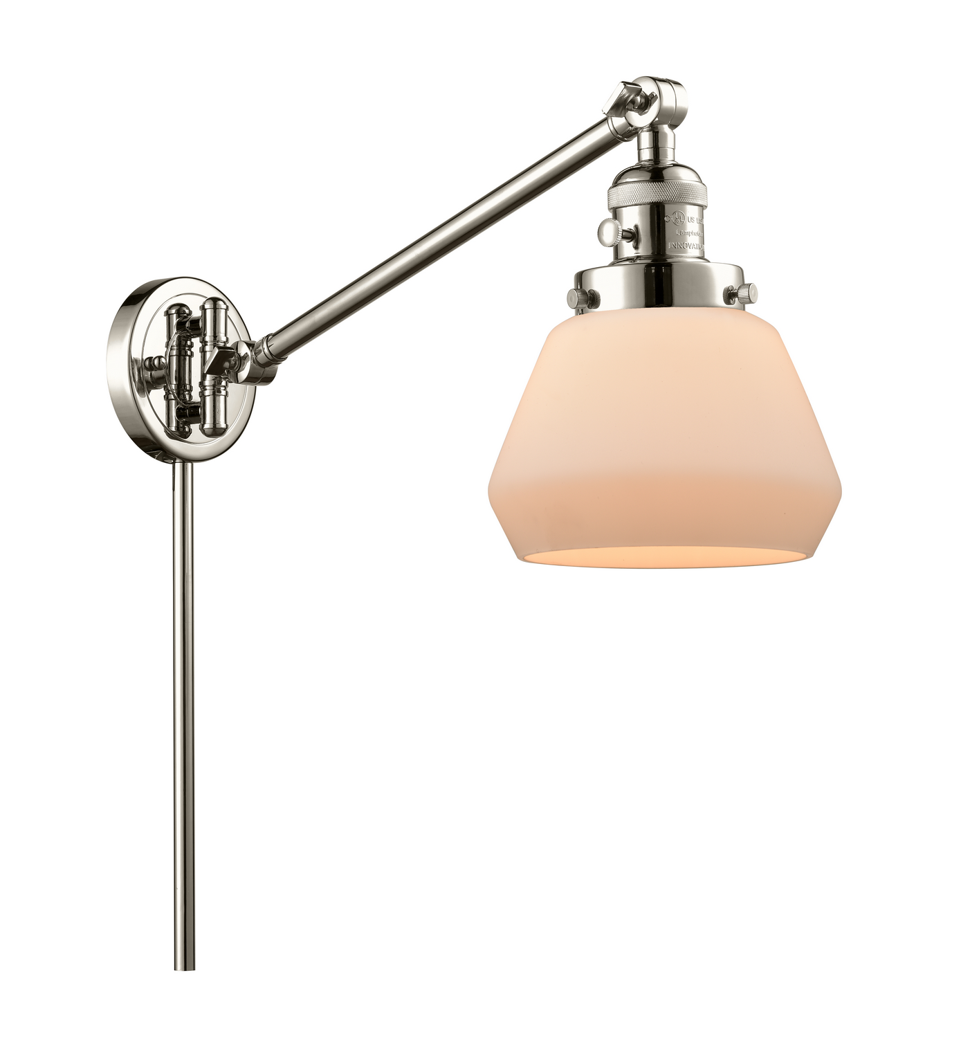 One Light Swing Arm by Innovations - Franklin Restoration Collection, Polished Nickel Finish - 237-PN-G171