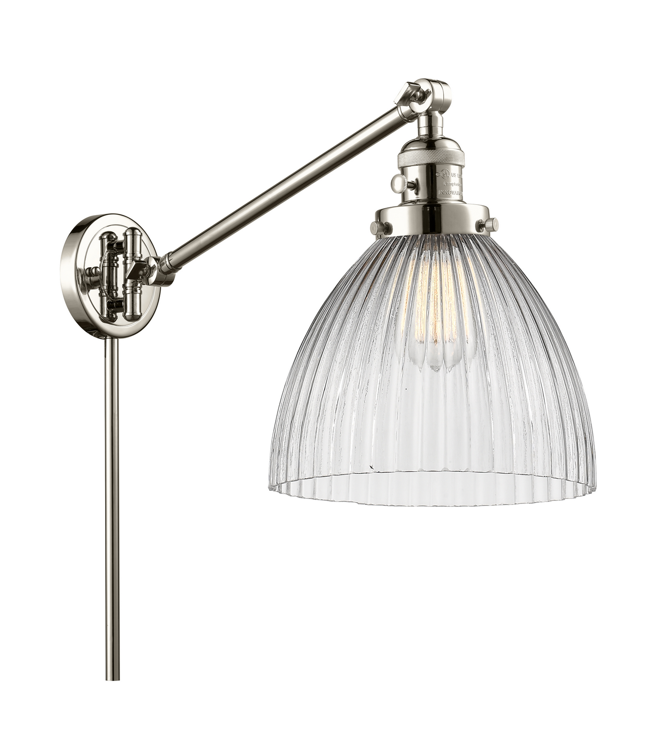 One Light Swing Arm by Innovations - Franklin Restoration Collection, Polished Nickel Finish - 237-PN-G222