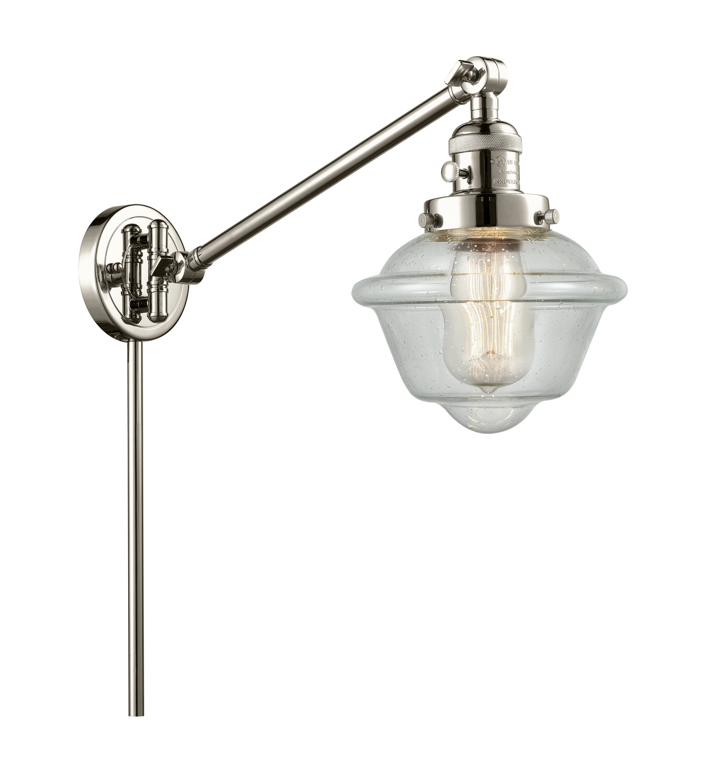 One Light Swing Arm by Innovations - Franklin Restoration Collection, Polished Nickel Finish - 237-PN-G534