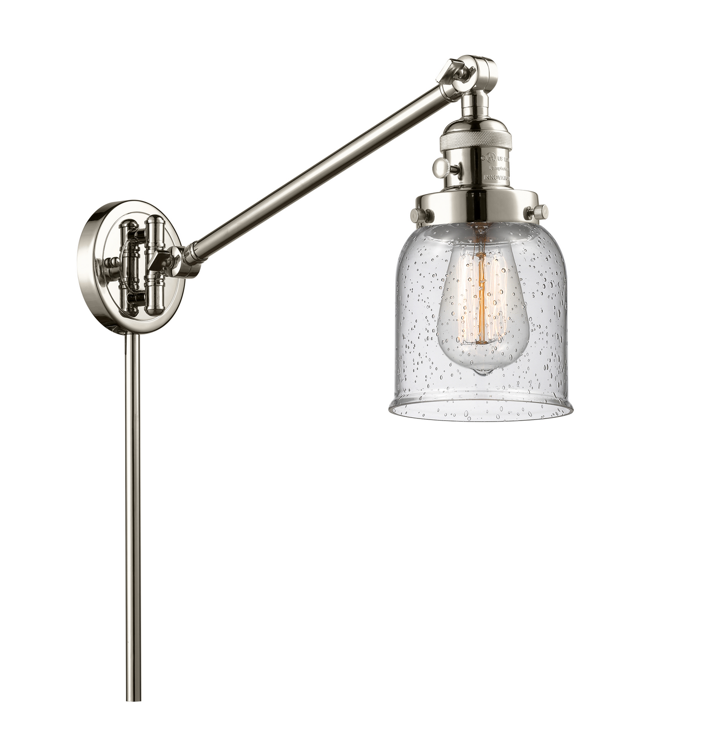 One Light Swing Arm by Innovations - Franklin Restoration Collection, Polished Nickel Finish - 237-PN-G54