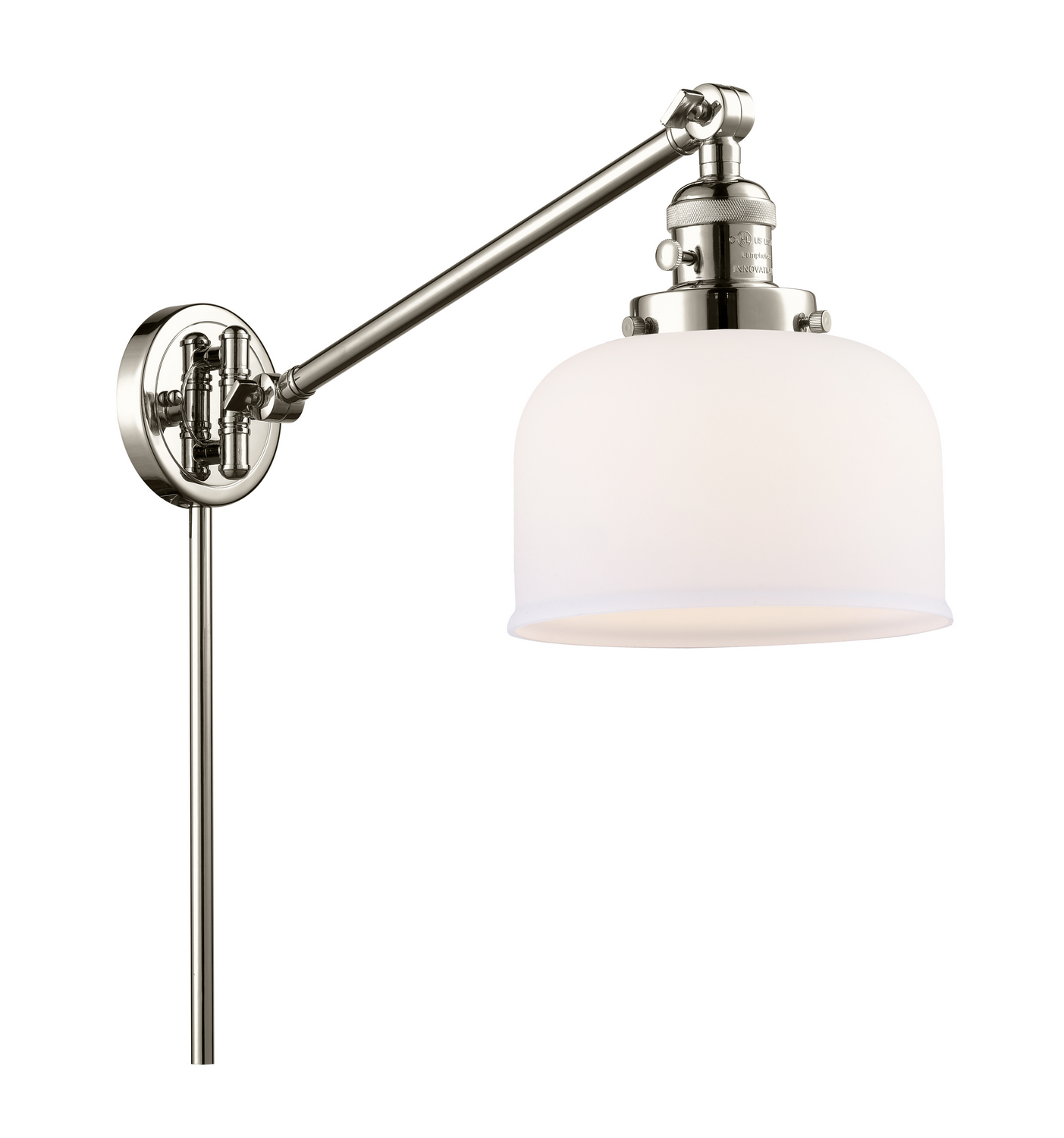 One Light Swing Arm by Innovations - Franklin Restoration Collection, Polished Nickel Finish - 237-PN-G71