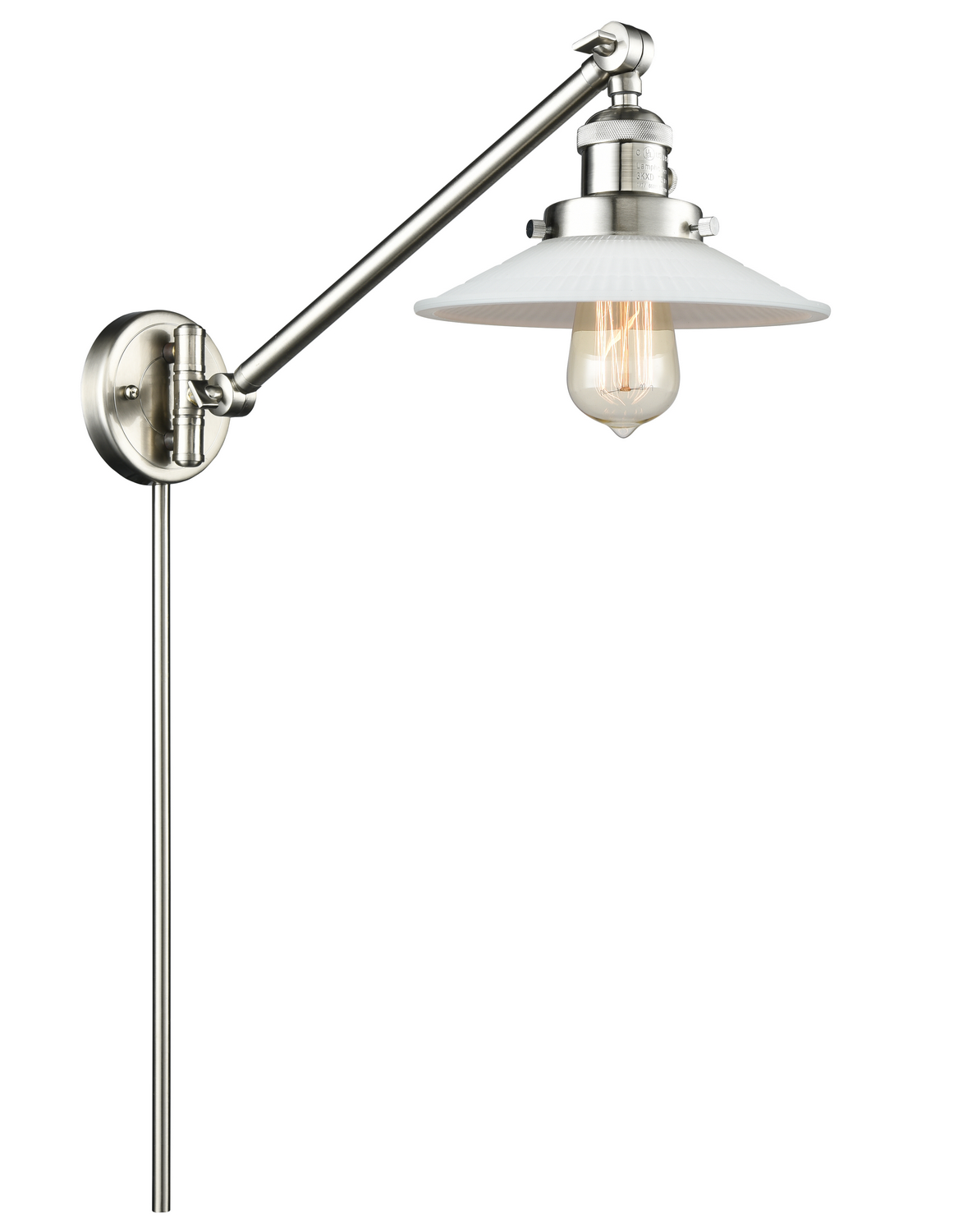 One Light Swing Arm by Innovations - Franklin Restoration Collection, Brushed Satin Nickel Finish - 237-SN-G1