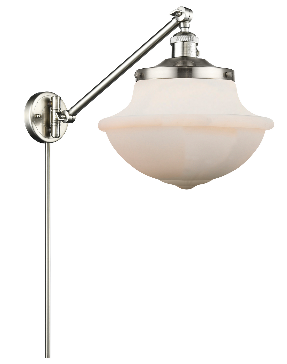 One Light Swing Arm by Innovations - Franklin Restoration Collection, Brushed Satin Nickel Finish - 237-SN-G541