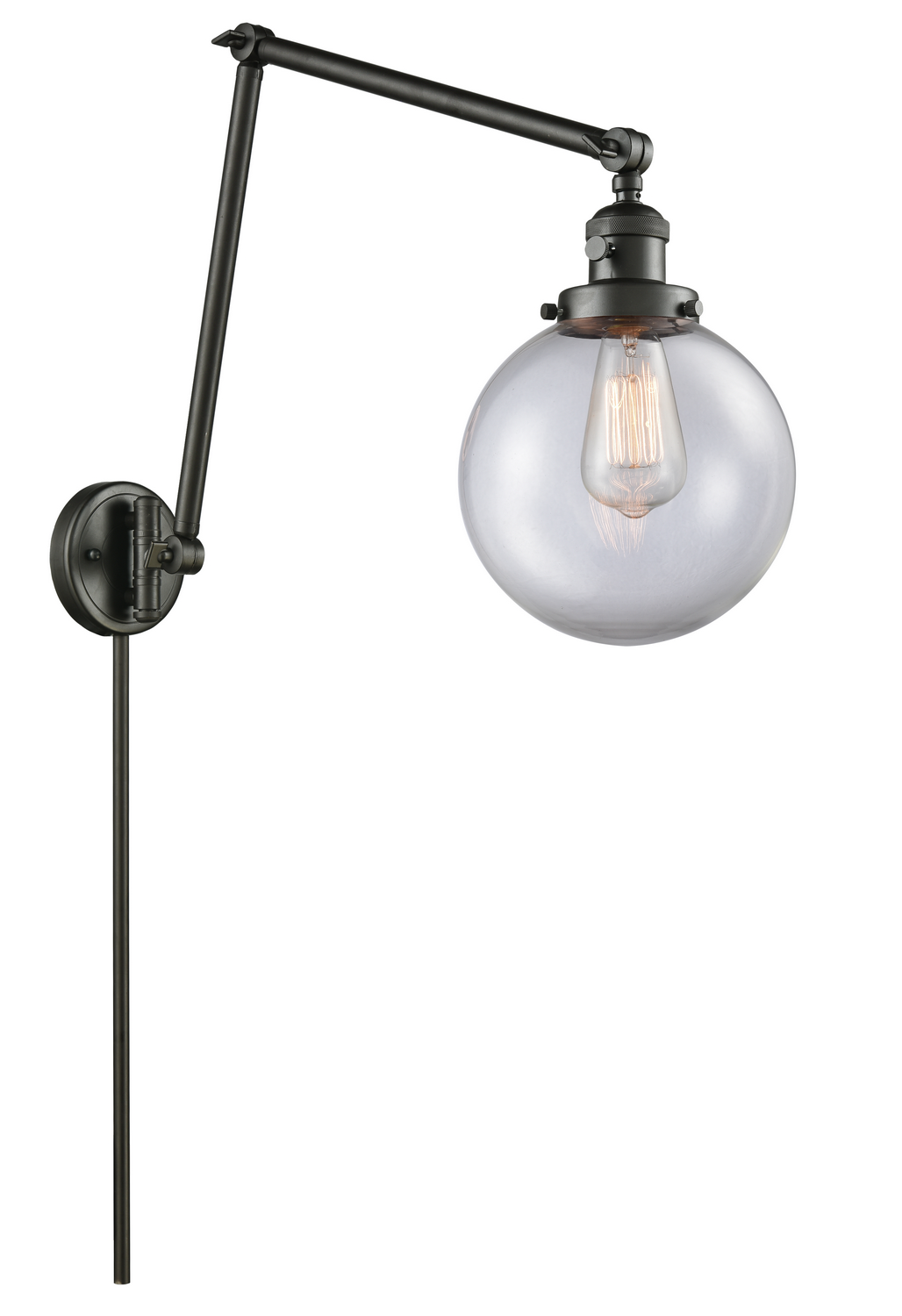 One Light Swing Arm by Innovations - Franklin Restoration Collection, Oil Rubbed Bronze Finish - 238-OB-G202-8