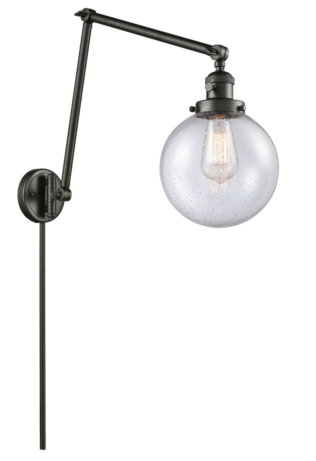 One Light Swing Arm by Innovations - Franklin Restoration Collection, Oil Rubbed Bronze Finish - 238-OB-G204-8
