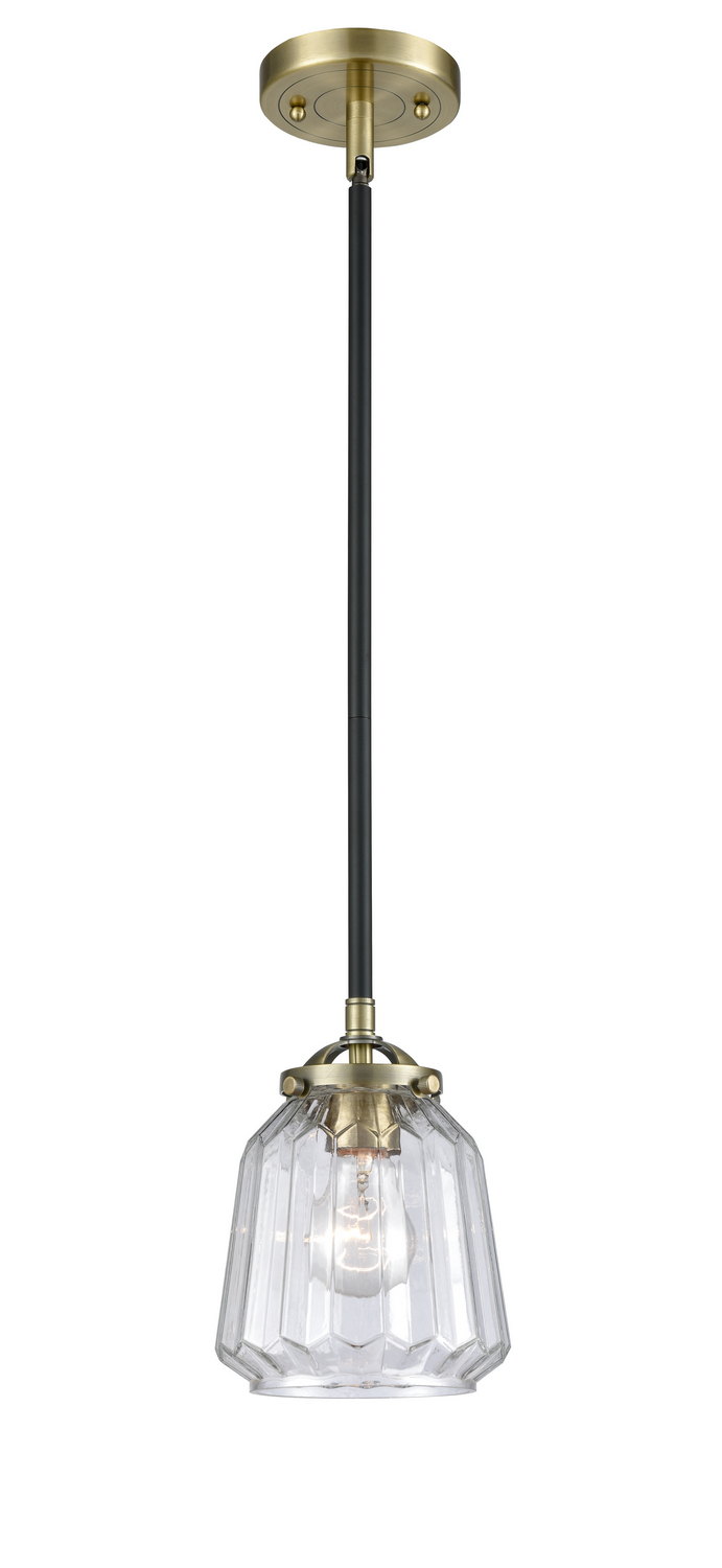 One Light Mini Pendant by Innovations - Nouveau Collection, Black Antique Brass Finish - 284-1S-BAB-G142