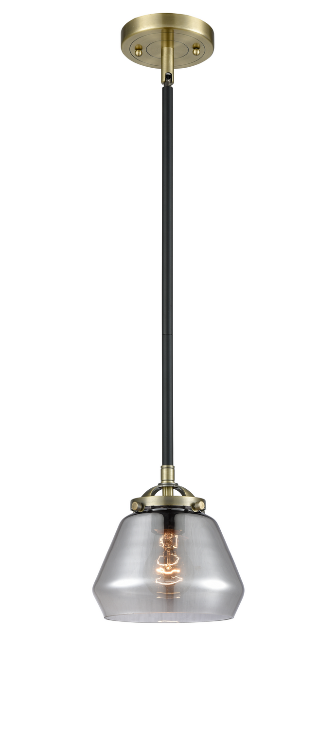 One Light Mini Pendant by Innovations - Nouveau Collection, Black Antique Brass Finish - 284-1S-BAB-G173