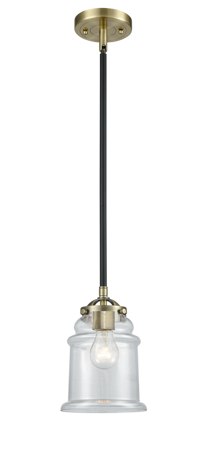 One Light Mini Pendant by Innovations - Nouveau Collection, Black Antique Brass Finish - 284-1S-BAB-G182
