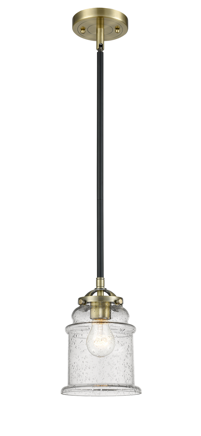 One Light Mini Pendant by Innovations - Nouveau Collection, Black Antique Brass Finish - 284-1S-BAB-G184