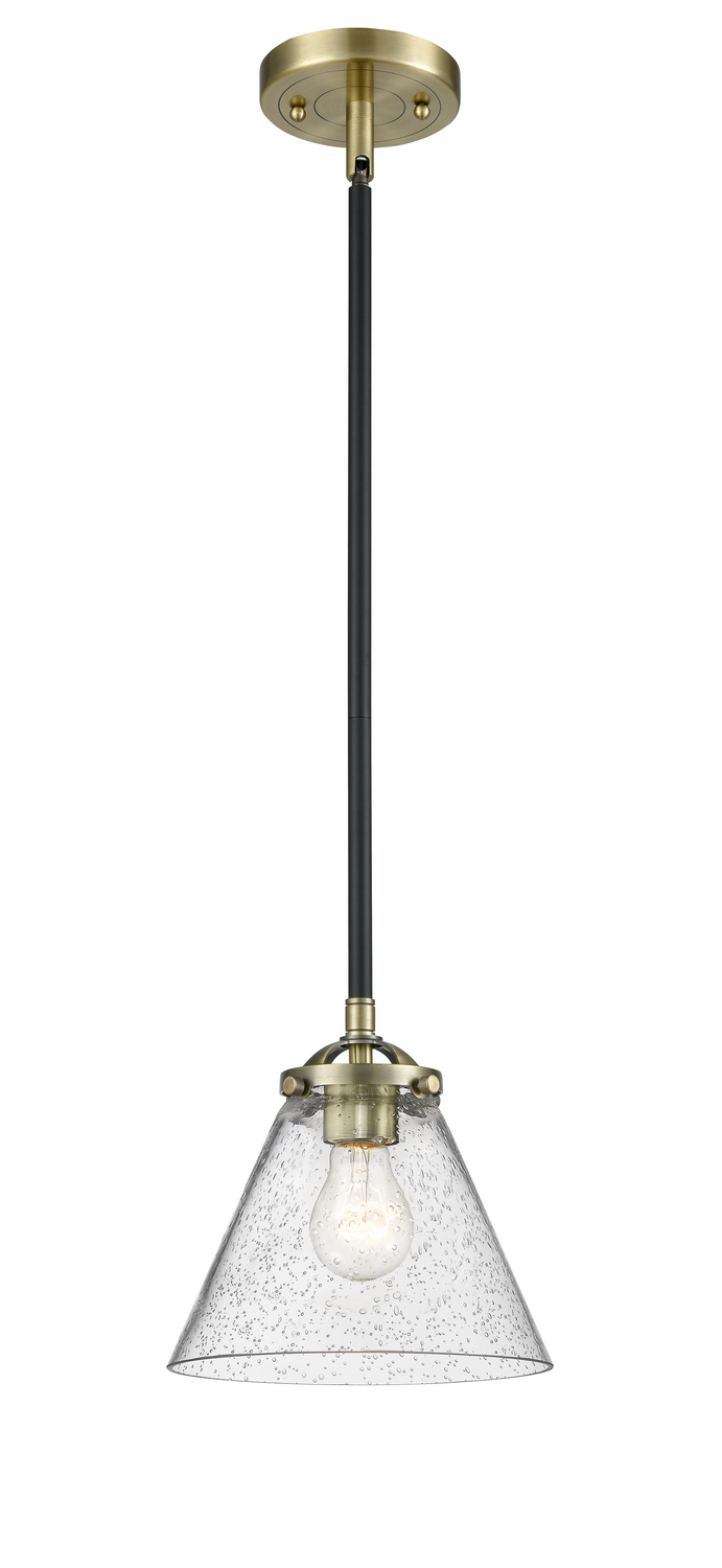 One Light Mini Pendant by Innovations - Nouveau Collection, Black Antique Brass Finish - 284-1S-BAB-G44