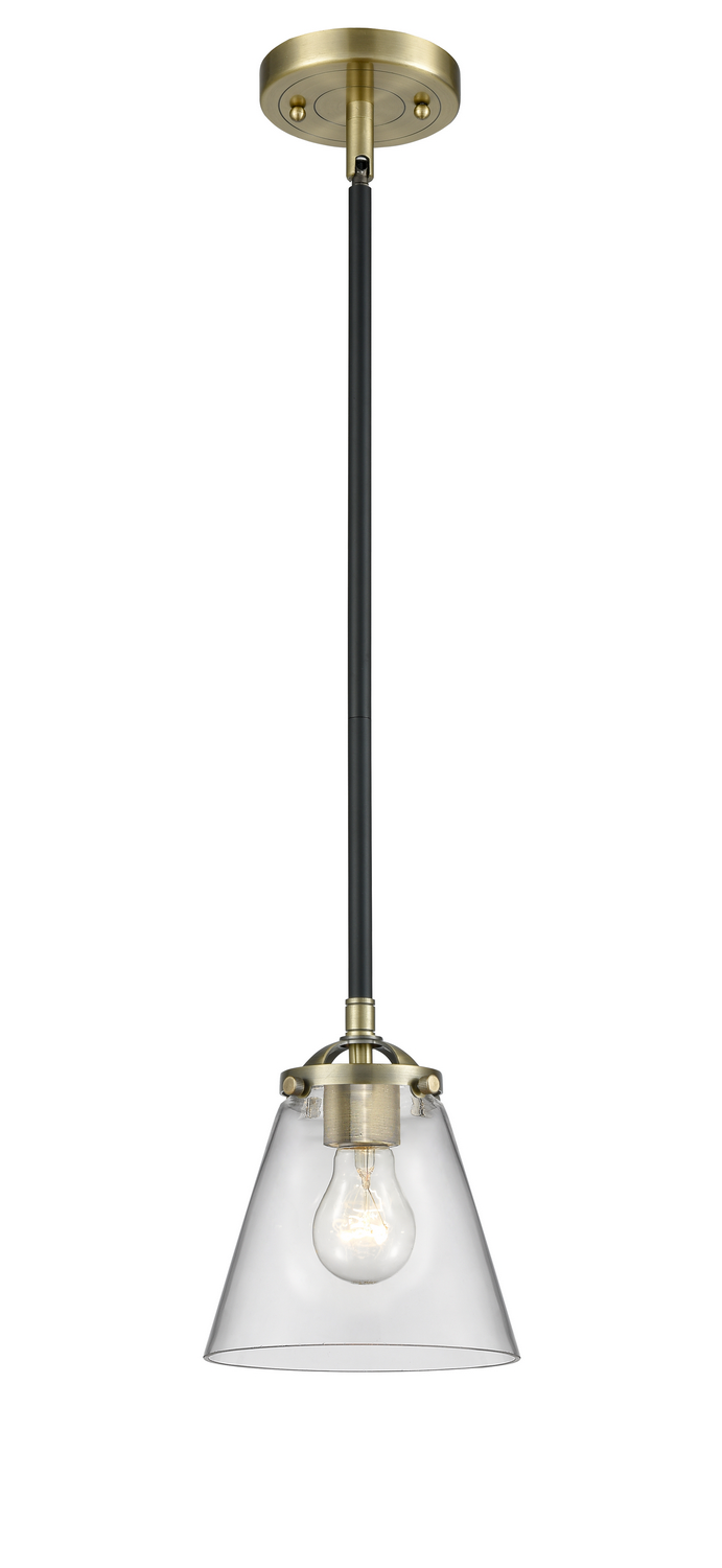 One Light Mini Pendant by Innovations - Nouveau Collection, Black Antique Brass Finish - 284-1S-BAB-G62