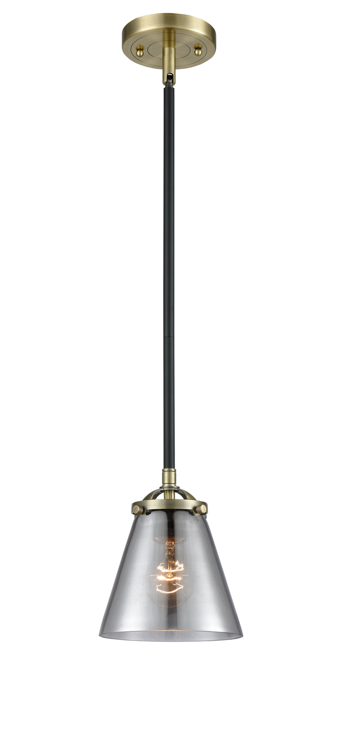 One Light Mini Pendant by Innovations - Nouveau Collection, Black Antique Brass Finish - 284-1S-BAB-G63