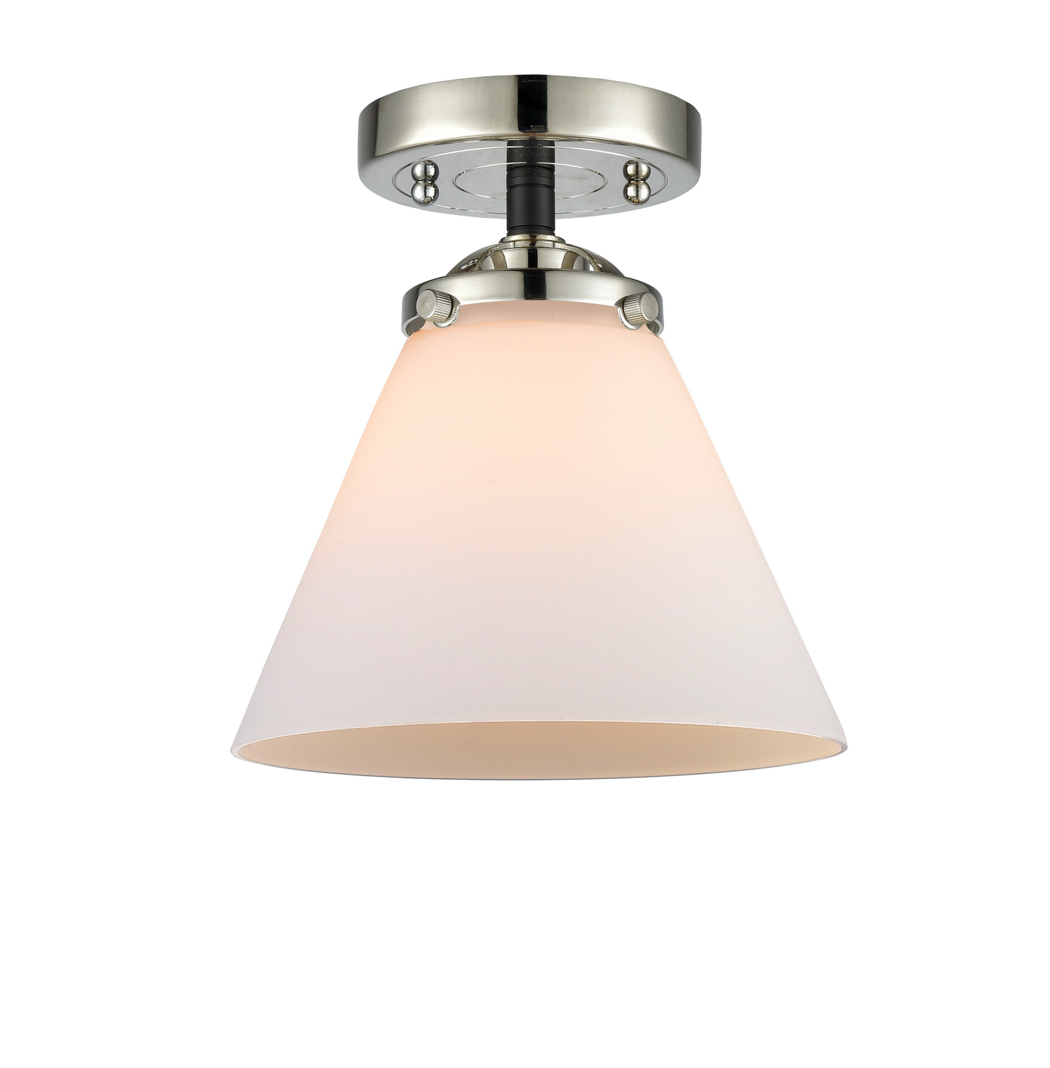 One Light Semi-Flush Mount by Innovations - Nouveau Collection, Black Polished Nickel Finish - 284-1C-BPN-G41