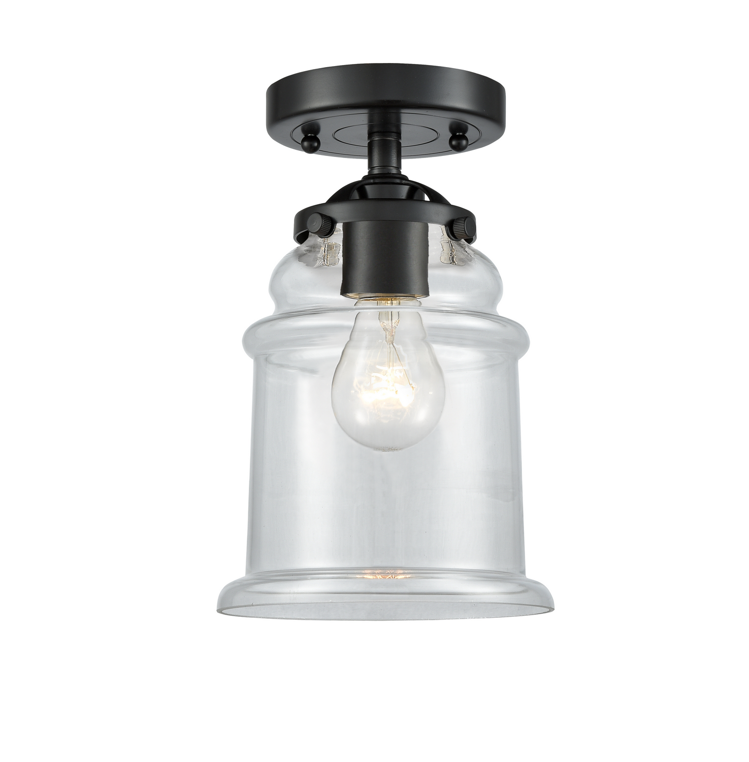 One Light Semi-Flush Mount by Innovations - Nouveau Collection, Oil Rubbed Bronze Finish - 284-1C-OB-G182