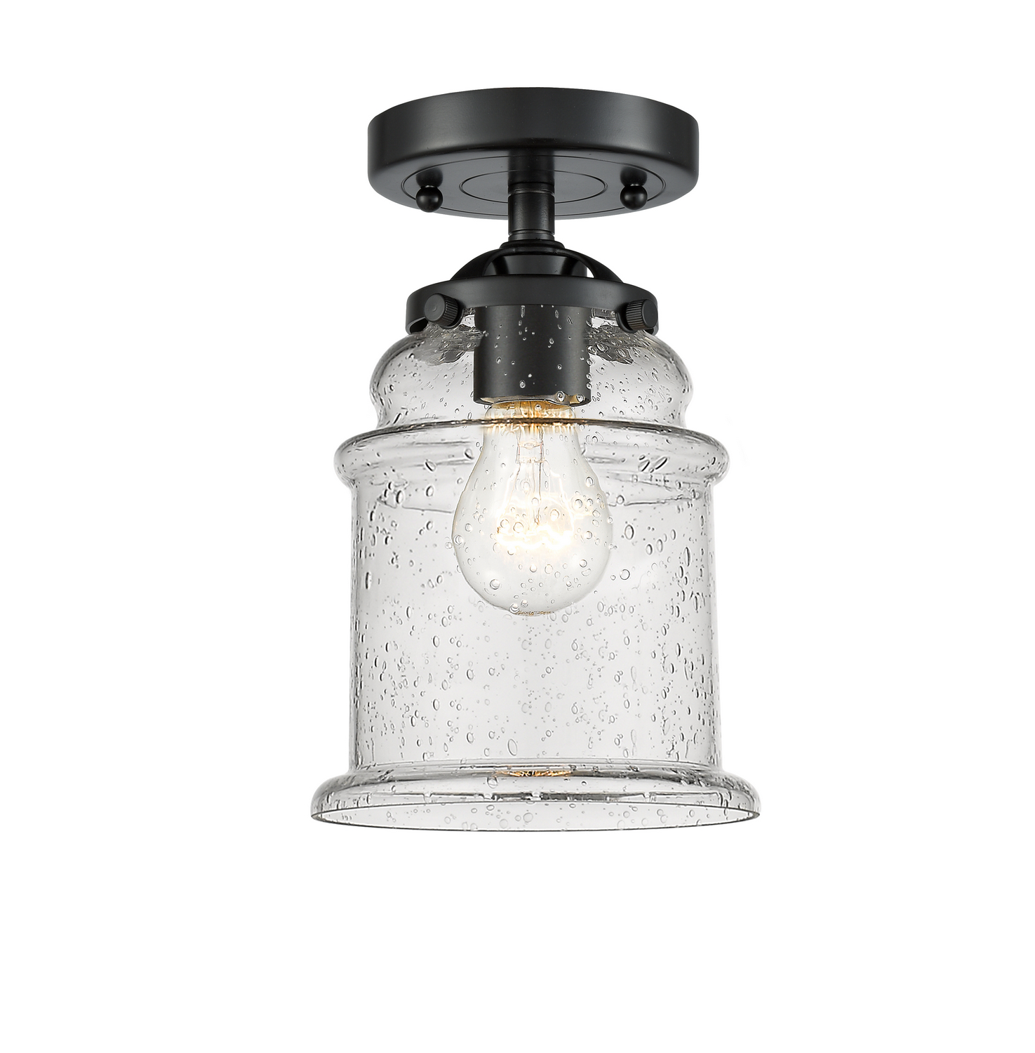 One Light Semi-Flush Mount by Innovations - Nouveau Collection, Oil Rubbed Bronze Finish - 284-1C-OB-G184
