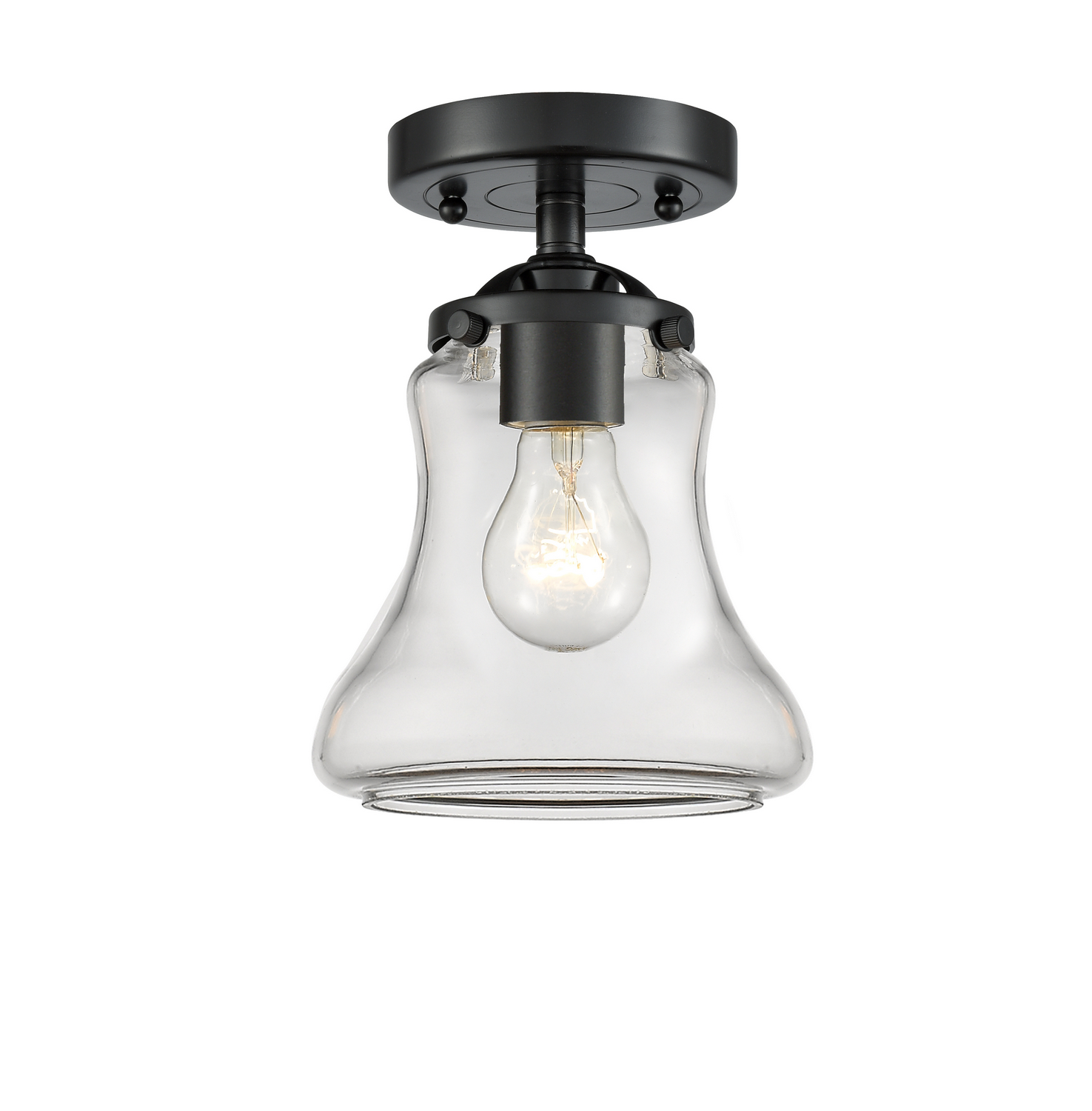 One Light Semi-Flush Mount by Innovations - Nouveau Collection, Oil Rubbed Bronze Finish - 284-1C-OB-G192