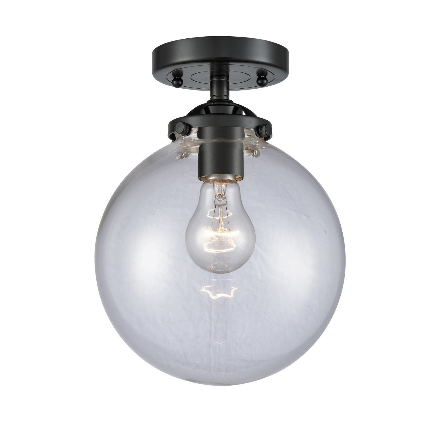 One Light Semi-Flush Mount by Innovations - Nouveau Collection, Oil Rubbed Bronze Finish - 284-1C-OB-G202-8