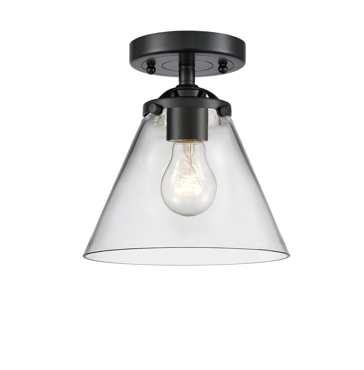 One Light Semi-Flush Mount by Innovations - Nouveau Collection, Oil Rubbed Bronze Finish - 284-1C-OB-G42