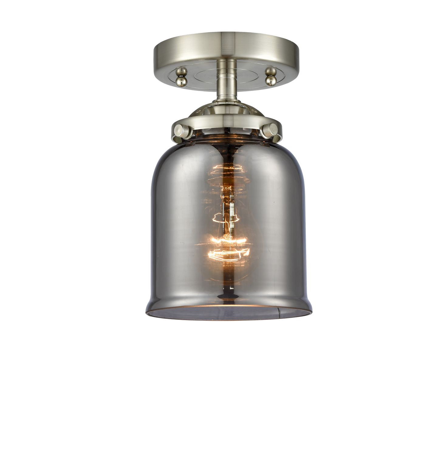 One Light Semi-Flush Mount by Innovations - Nouveau Collection, Brushed Satin Nickel Finish - 284-1C-SN-G53