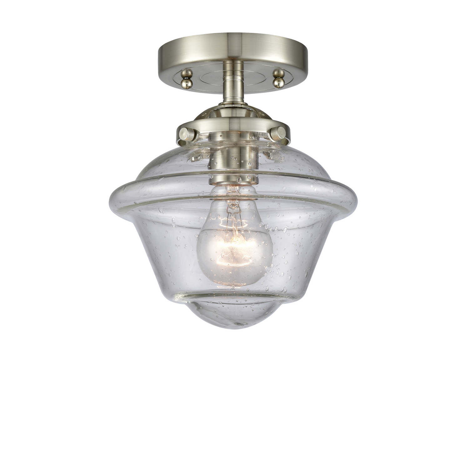 One Light Semi-Flush Mount by Innovations - Nouveau Collection, Brushed Satin Nickel Finish - 284-1C-SN-G534