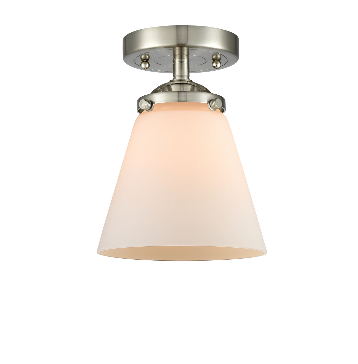 One Light Semi-Flush Mount by Innovations - Nouveau Collection, Brushed Satin Nickel Finish - 284-1C-SN-G61