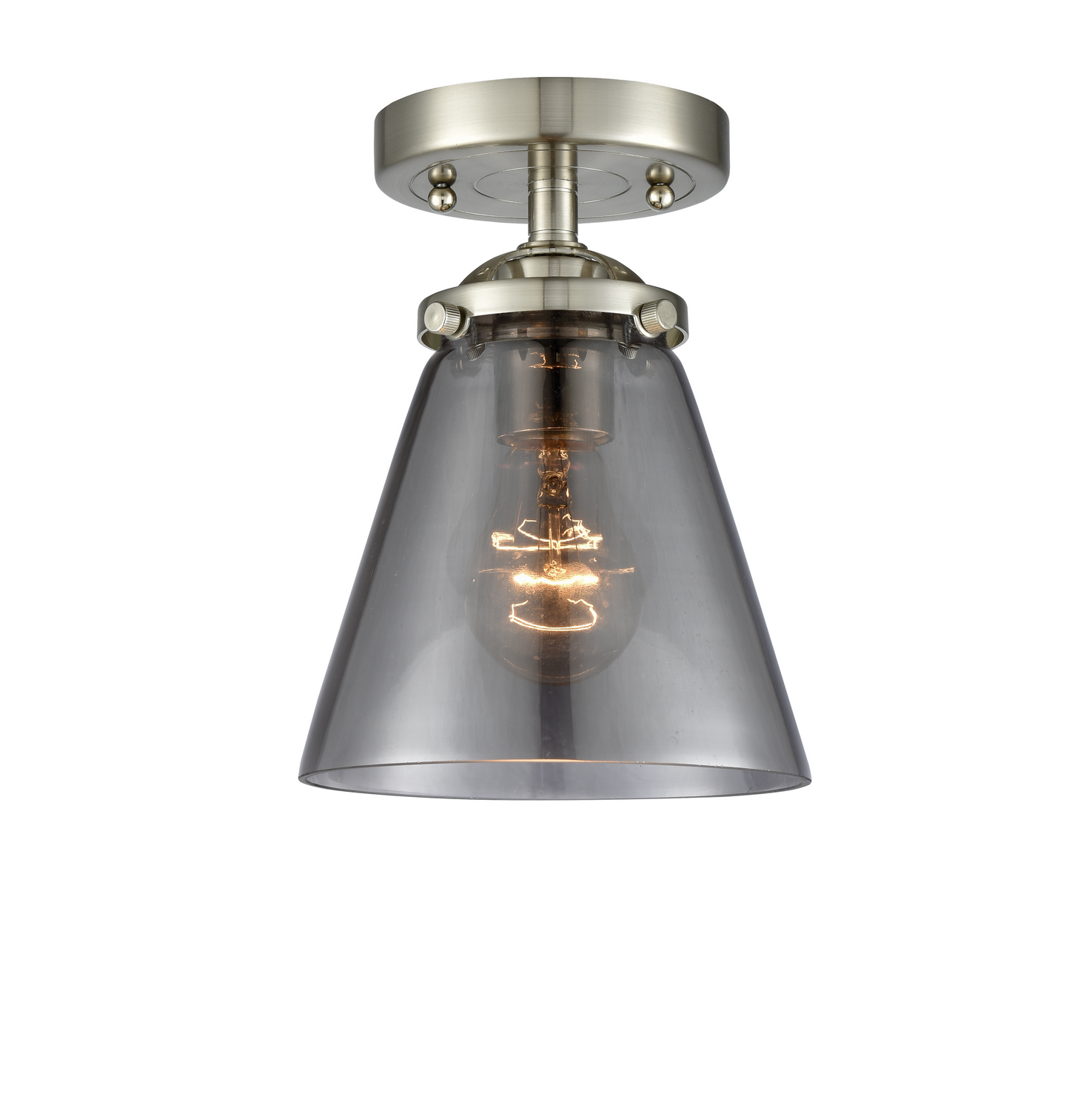 One Light Semi-Flush Mount by Innovations - Nouveau Collection, Brushed Satin Nickel Finish - 284-1C-SN-G63