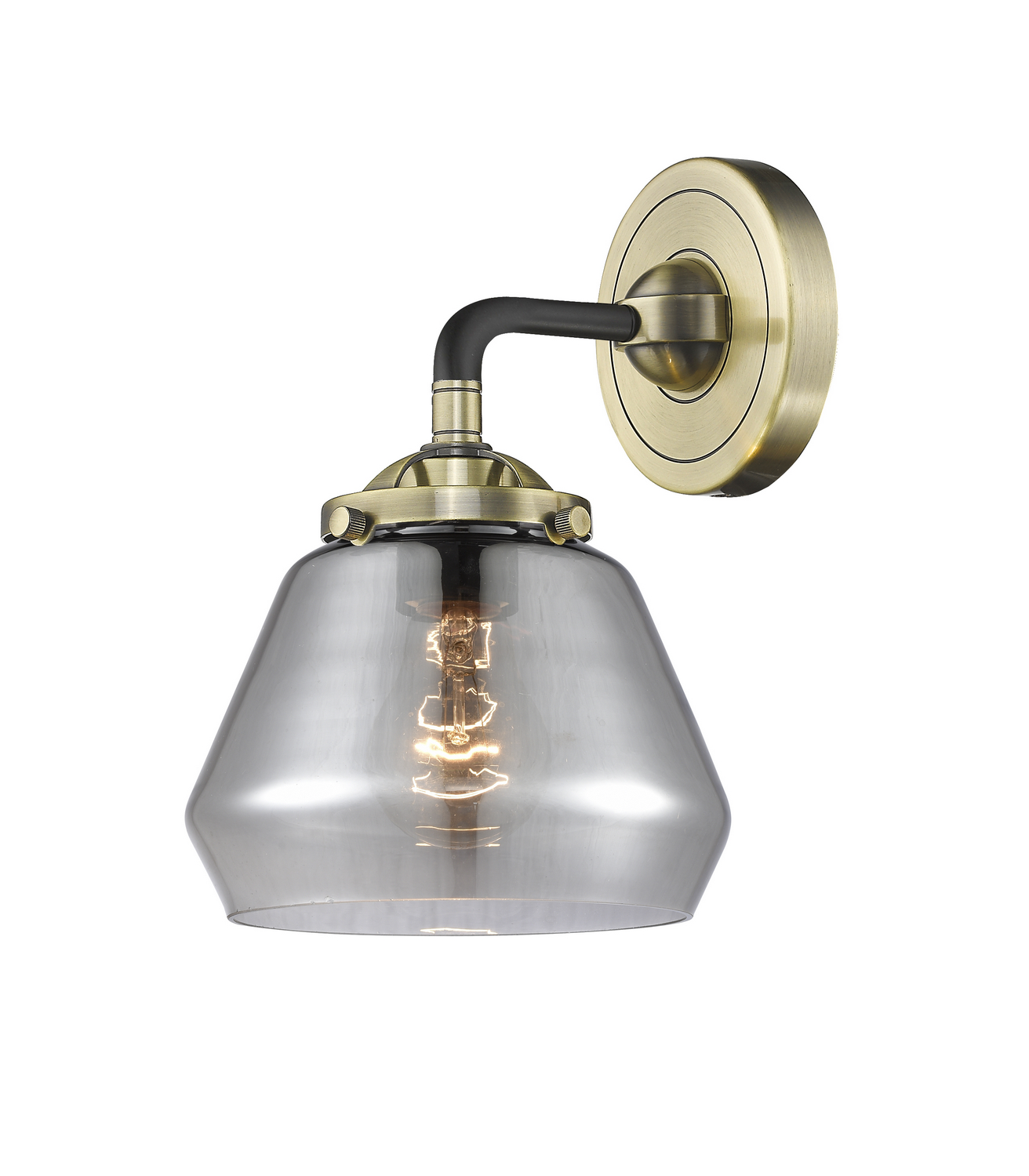 One Light Wall Sconce by Innovations - Nouveau Collection, Black Antique Brass Finish - 284-1W-BAB-G173