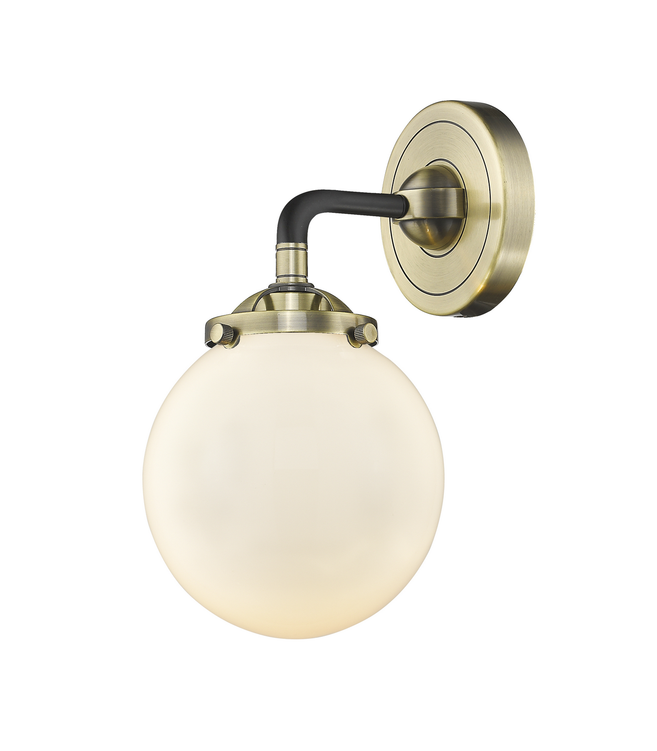 One Light Wall Sconce by Innovations - Nouveau Collection, Black Antique Brass Finish - 284-1W-BAB-G201-6