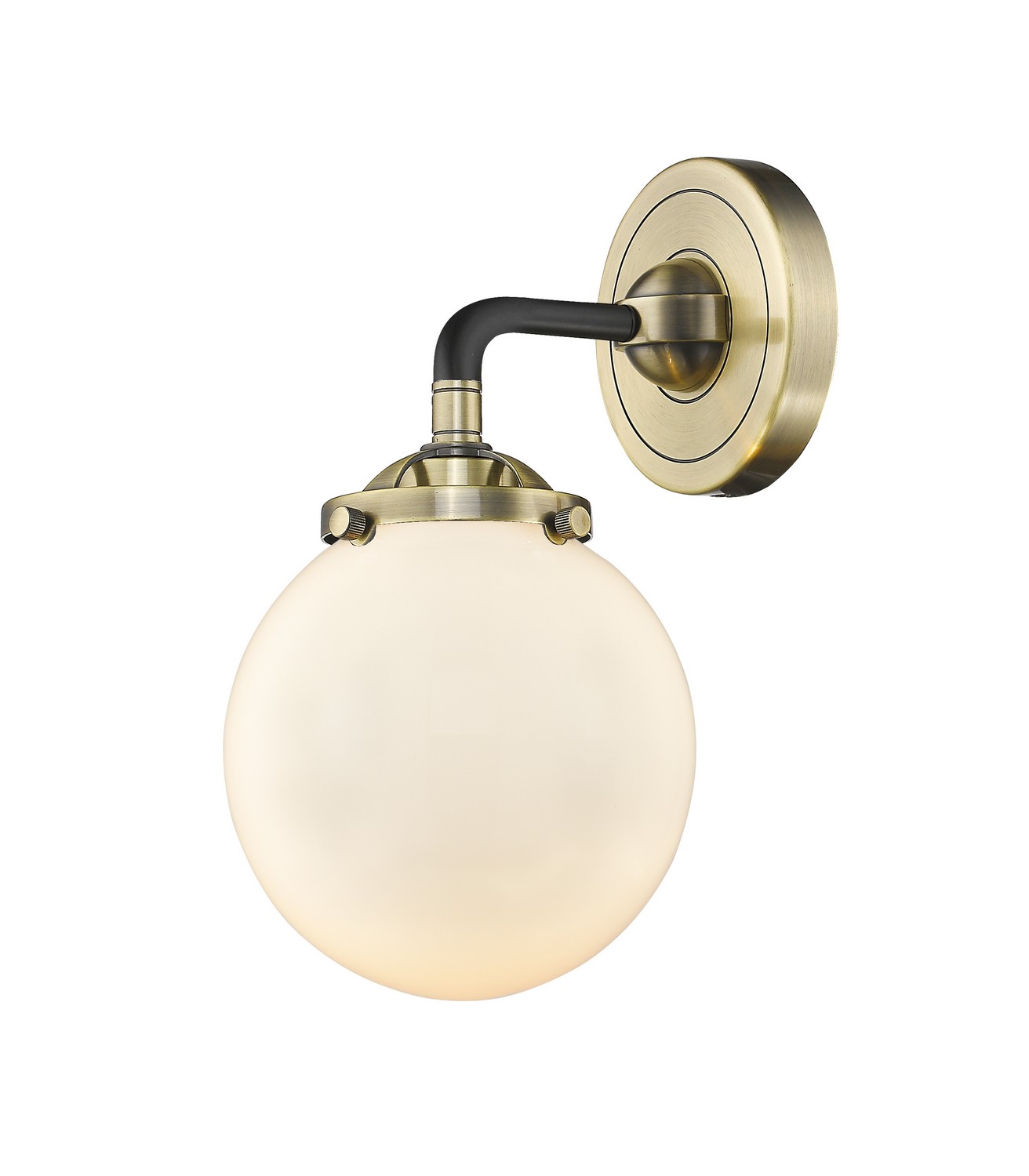 LED Wall Sconce by Innovations - Nouveau Collection, Black Antique Brass Finish - 284-1W-BAB-G201-6-LED