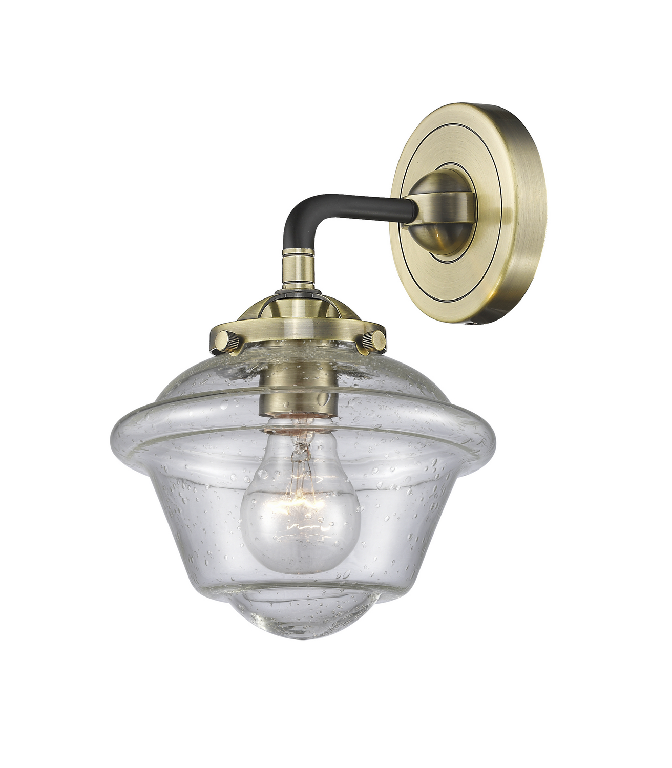 One Light Wall Sconce by Innovations - Nouveau Collection, Black Antique Brass Finish - 284-1W-BAB-G534