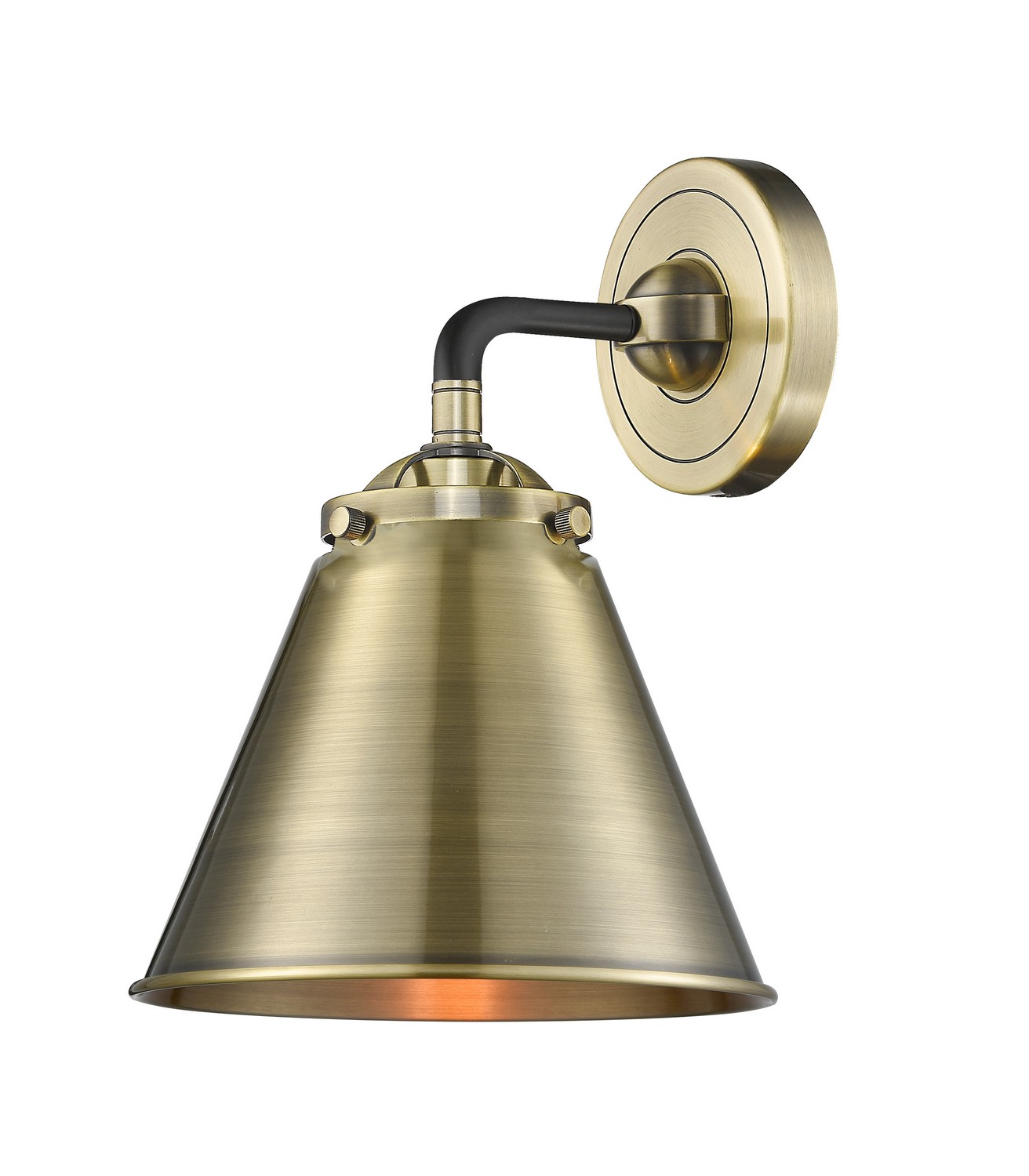 LED Wall Sconce by Innovations - Nouveau Collection, Black Antique Brass Finish - 284-1W-BAB-M13-AB-LED